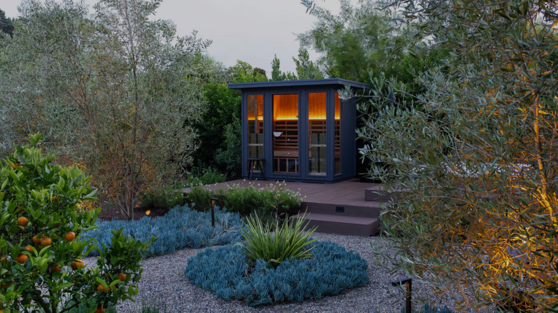 high-end sauna lighting installation in Tiburon, California
