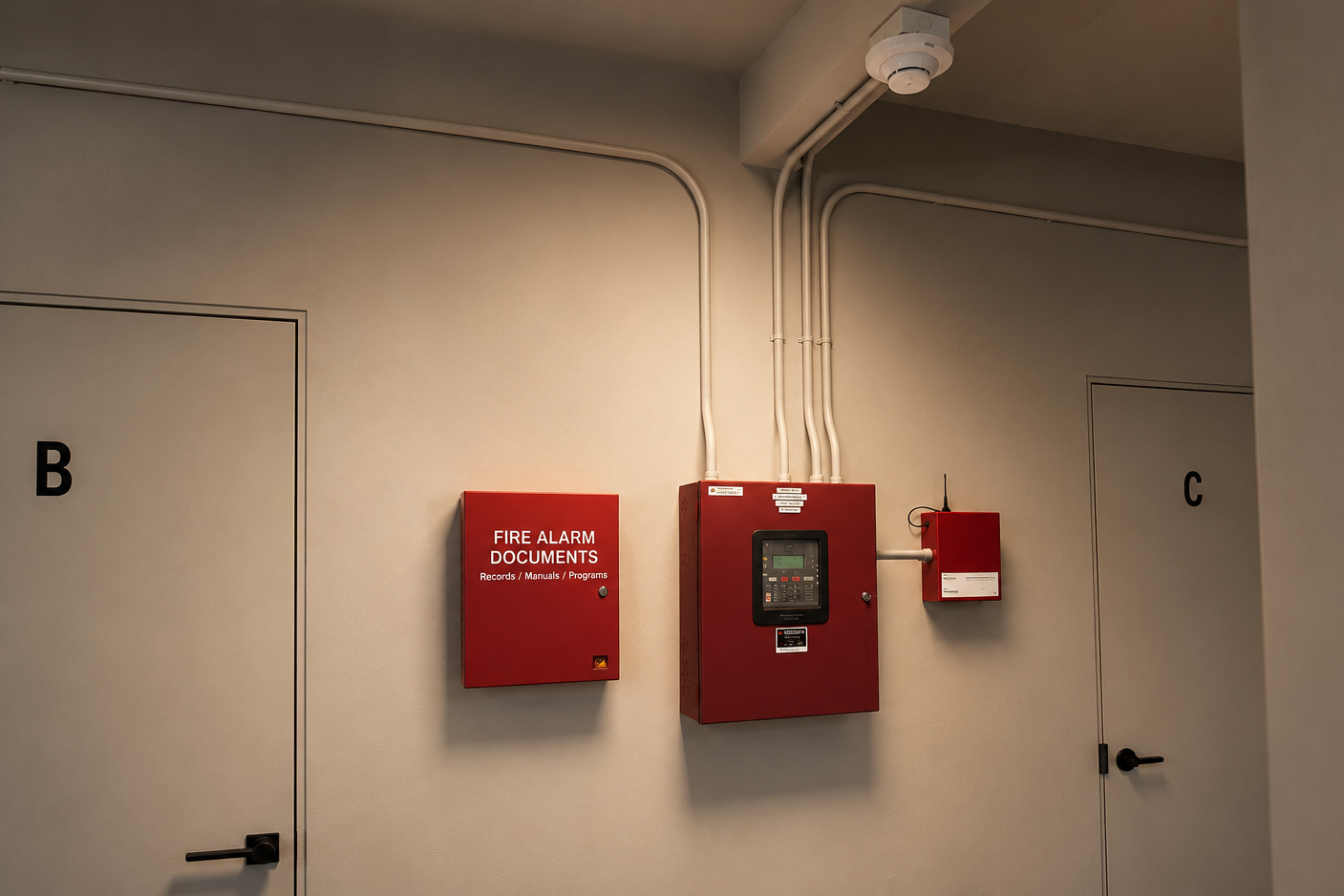 Commercial fire alarm installation in Marin County, California