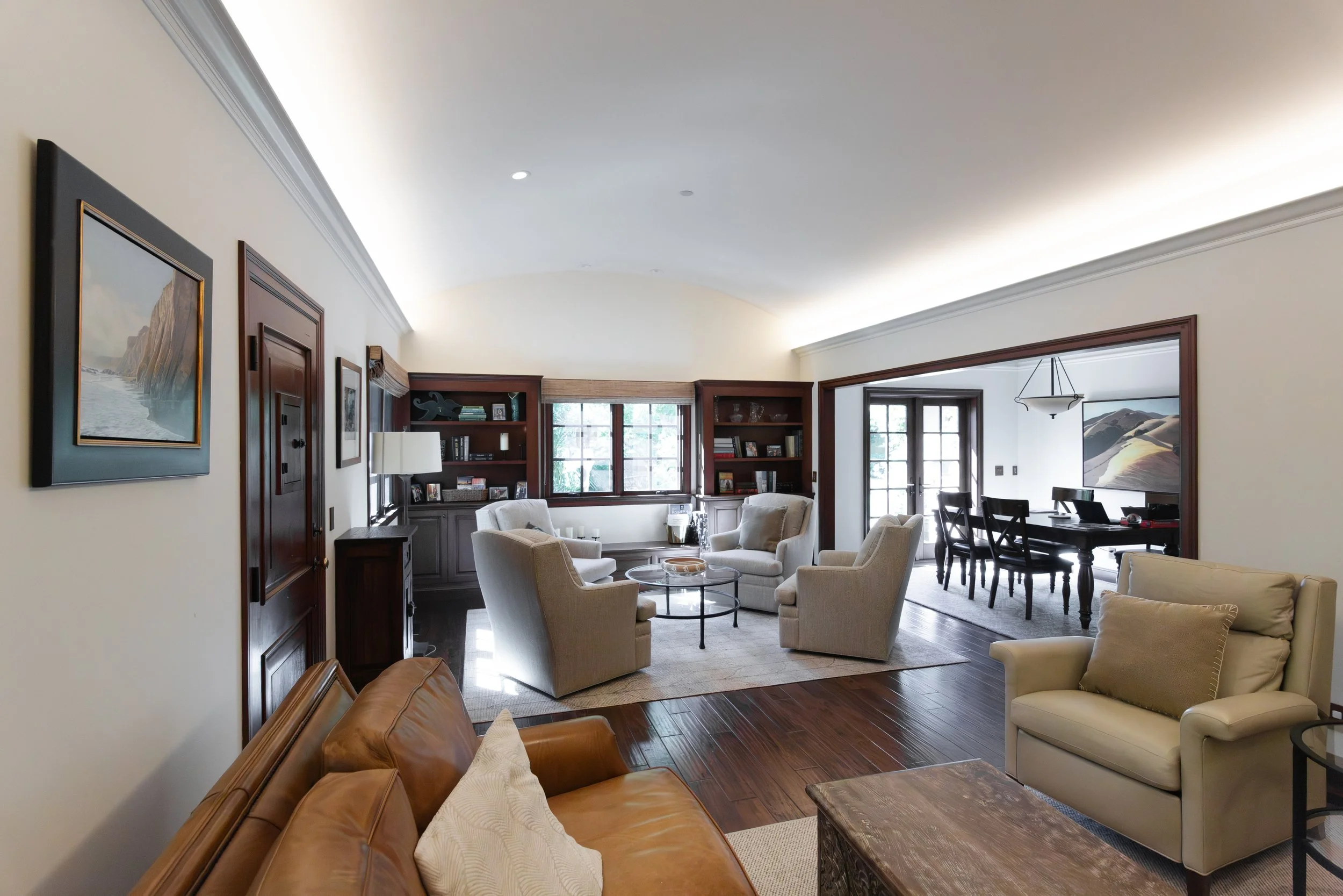 Custom lighting installation in a high-end Marin County home