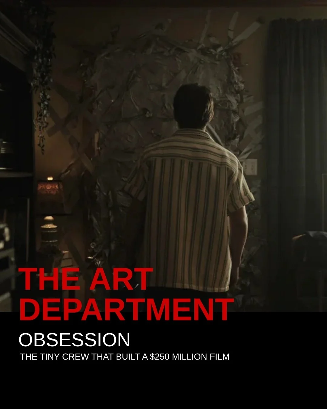 🎬 THE ART DEPARTMENT BEHIND "OBSESSION" 🎬

A $750K budget. A ~$250M worldwide box office. And an art department small enough to count on two hands.

Swipe through to meet the crew that built the world of Obsession -production design, art 