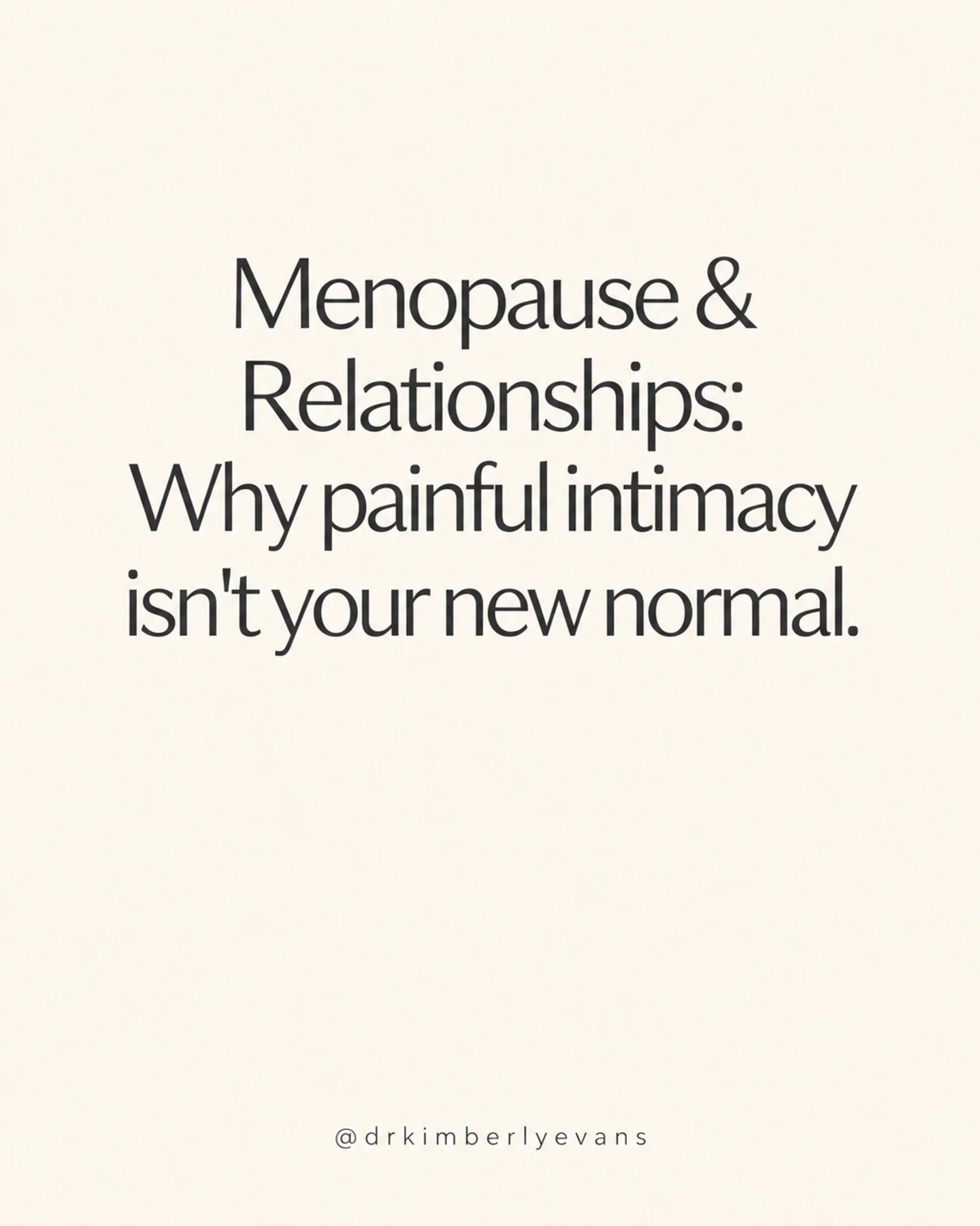 Menopause is a transition, but it doesn&rsquo;t have to mean the end of your intimate life. If you&rsquo;ve noticed that things feel different, or even painful, please know you aren&rsquo;t alone and you don&rsquo;t have to "just live with it.&q