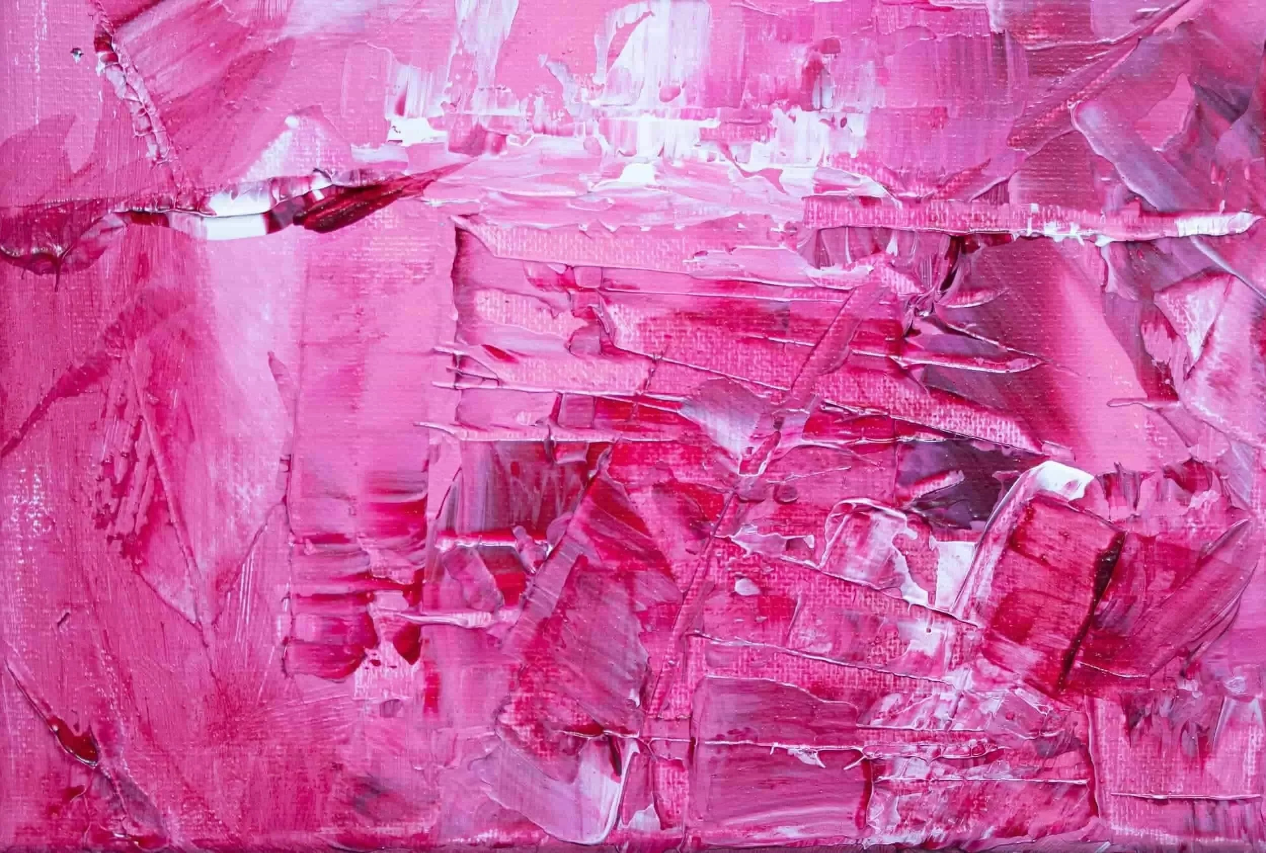 abstract pink artwork displayed at a Houston art museum for visiting patients