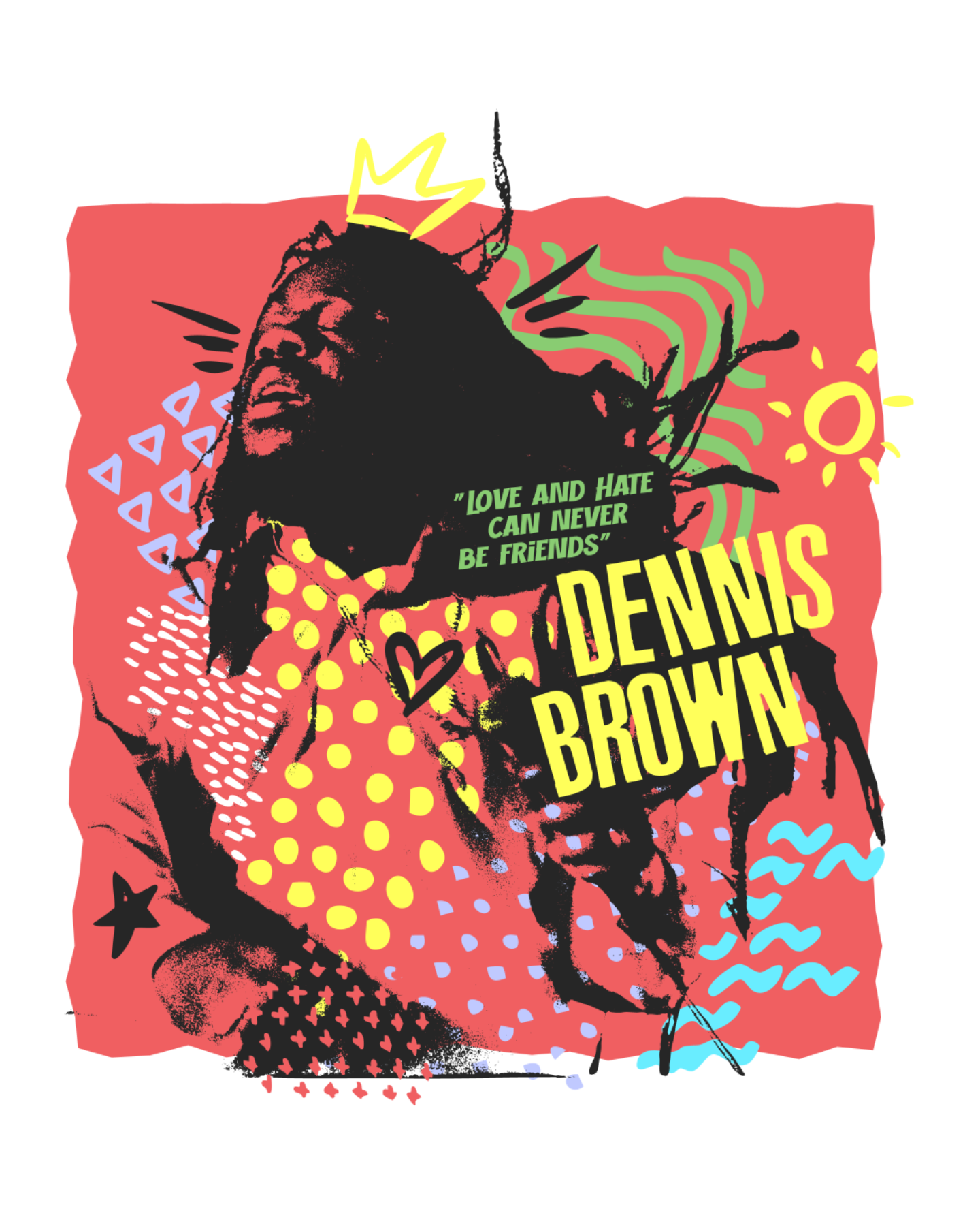 Dennis Brown Love and Hate T-shirt