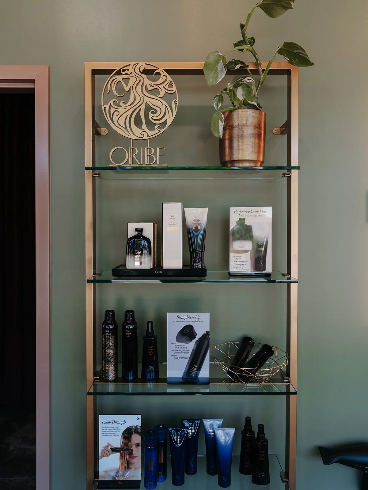 oribe haircare, blow dry bar, hairspray, texture spray, fortifying shampoo & conditioner