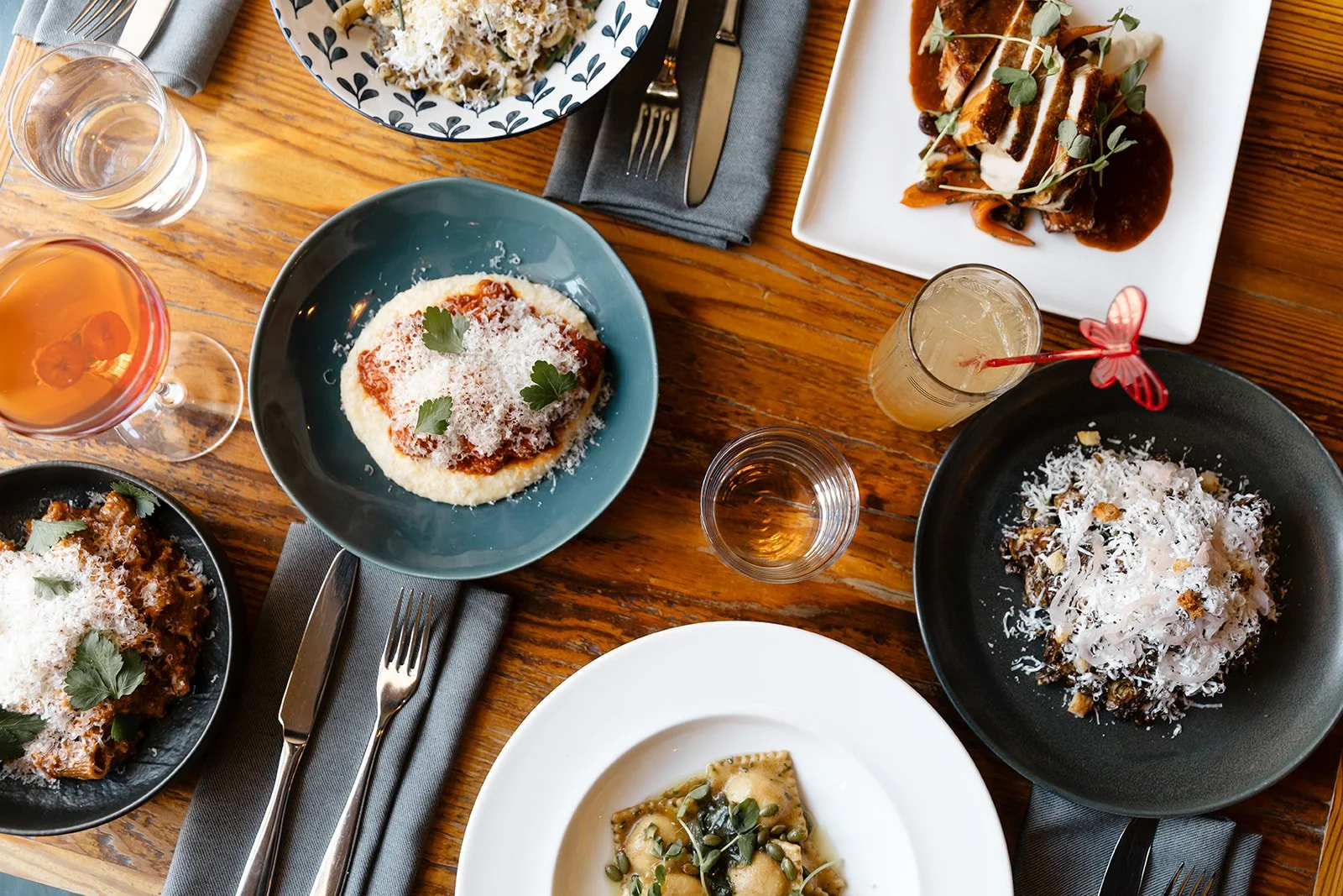 table of italian cuisine 