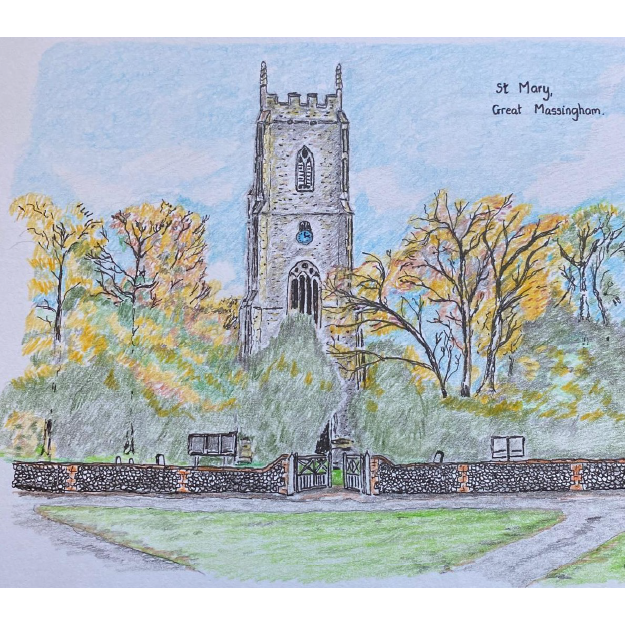 Great Massingham Church - St Mary (original artwork)
