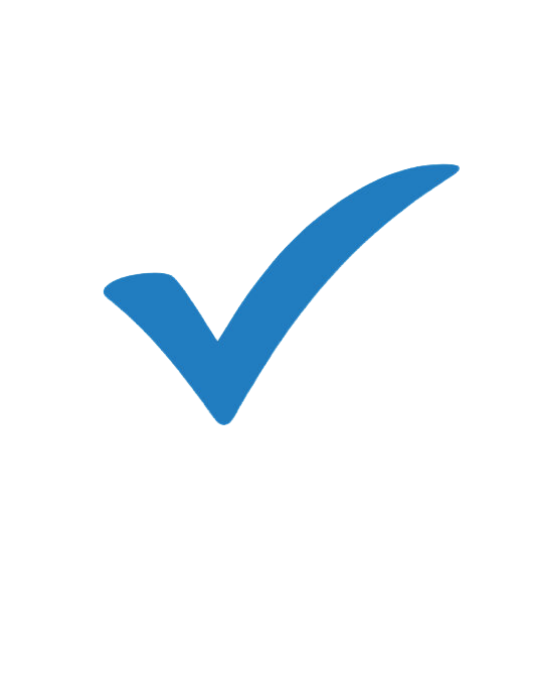 Blue check mark icon.