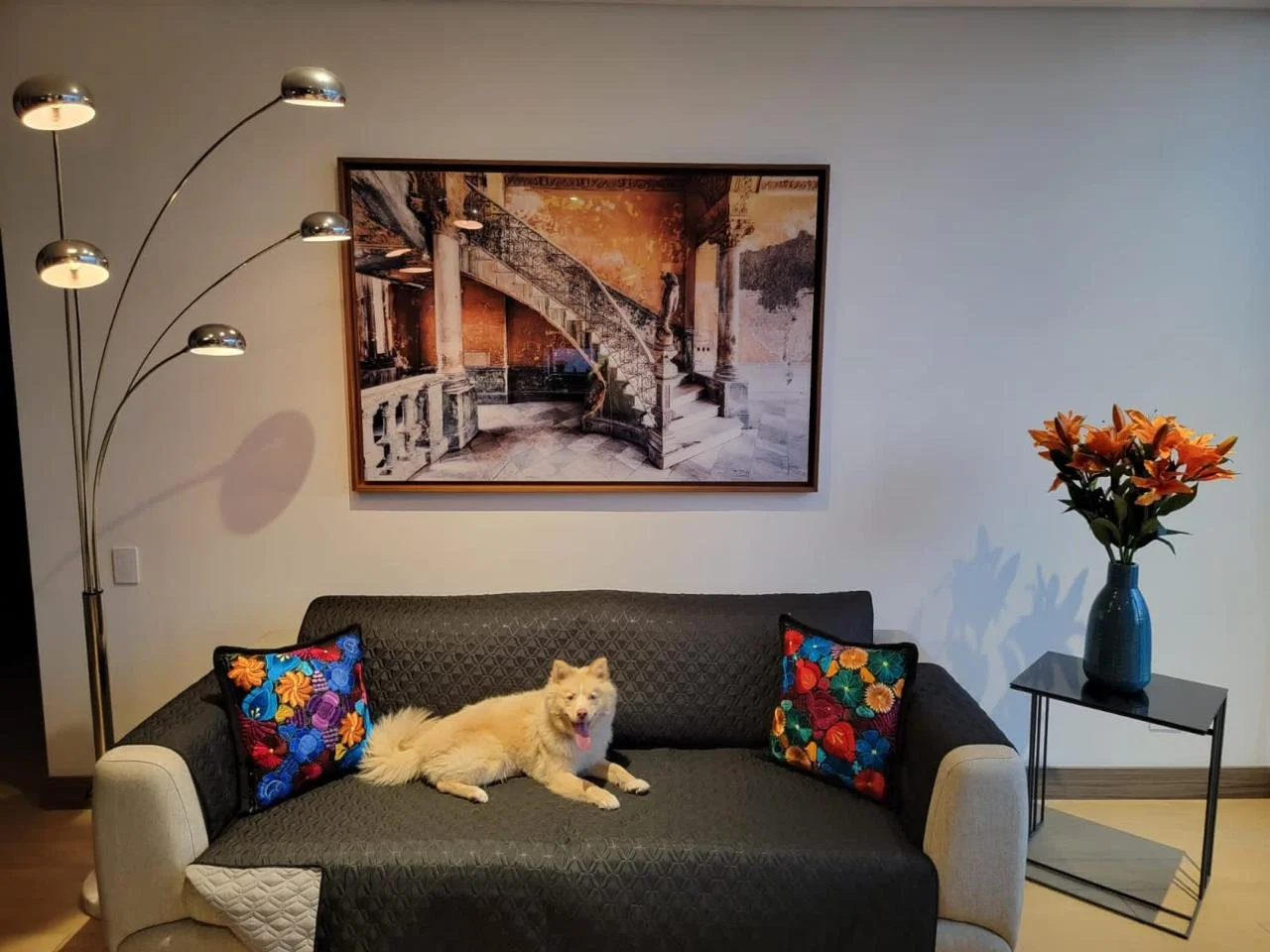 Protector de Sofá 2 Puestos – Negro Reversible