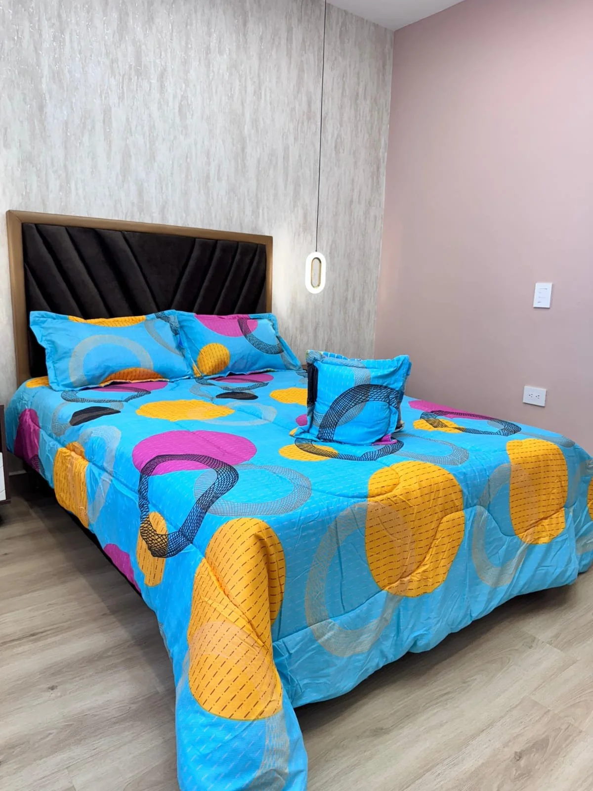 Edredón Sencillo Estampado – Abstracto Azul Moderno