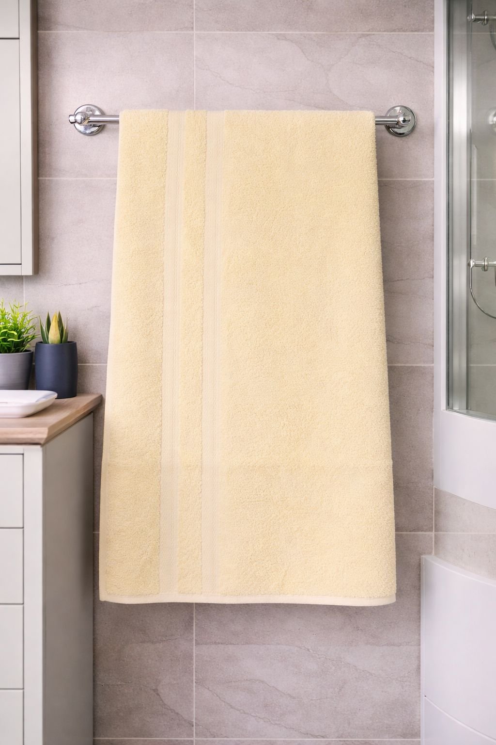 Toalla Tipo Canon 100% Algodón – Amarillo