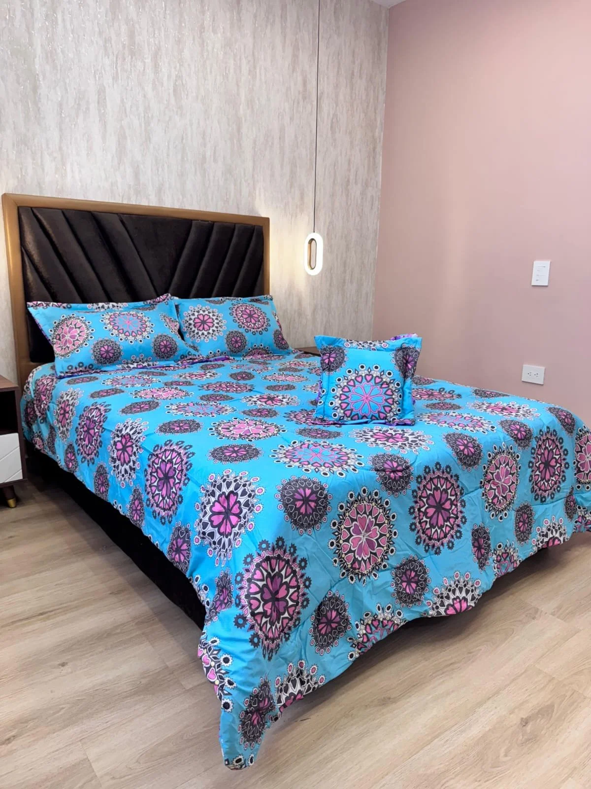 Edredón Sencillo Estampado – Azul Mozaico