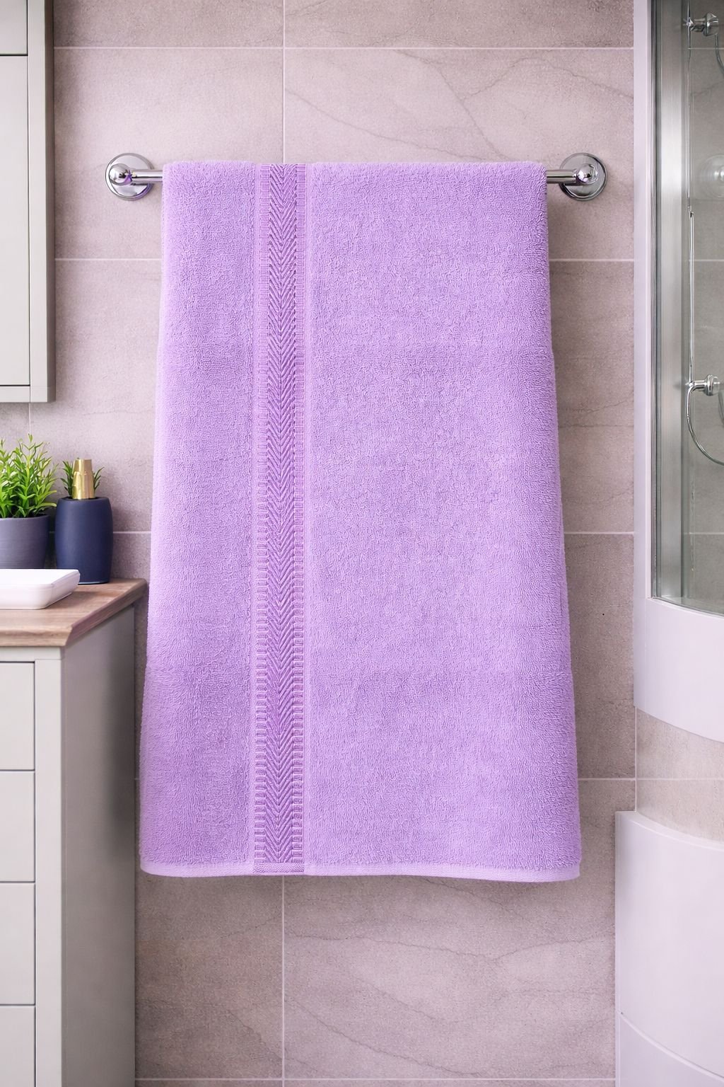 Toalla  Tipo Canon 100% Algodón - Morado