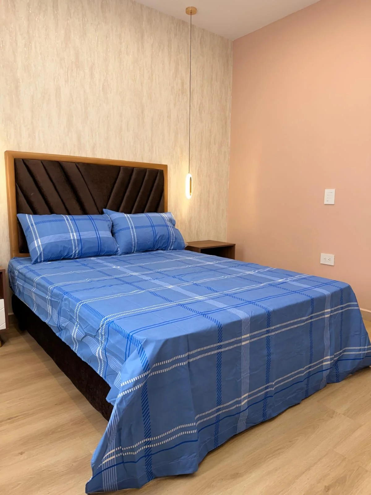 Juego de Sábanas Estampadas – Cuadros Azul Clásico (1.20)