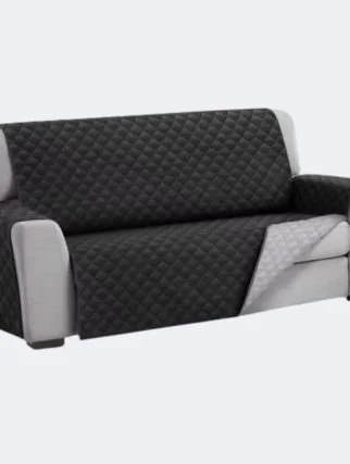 Protector de Sofá 3 Puestos – Negro Reversible