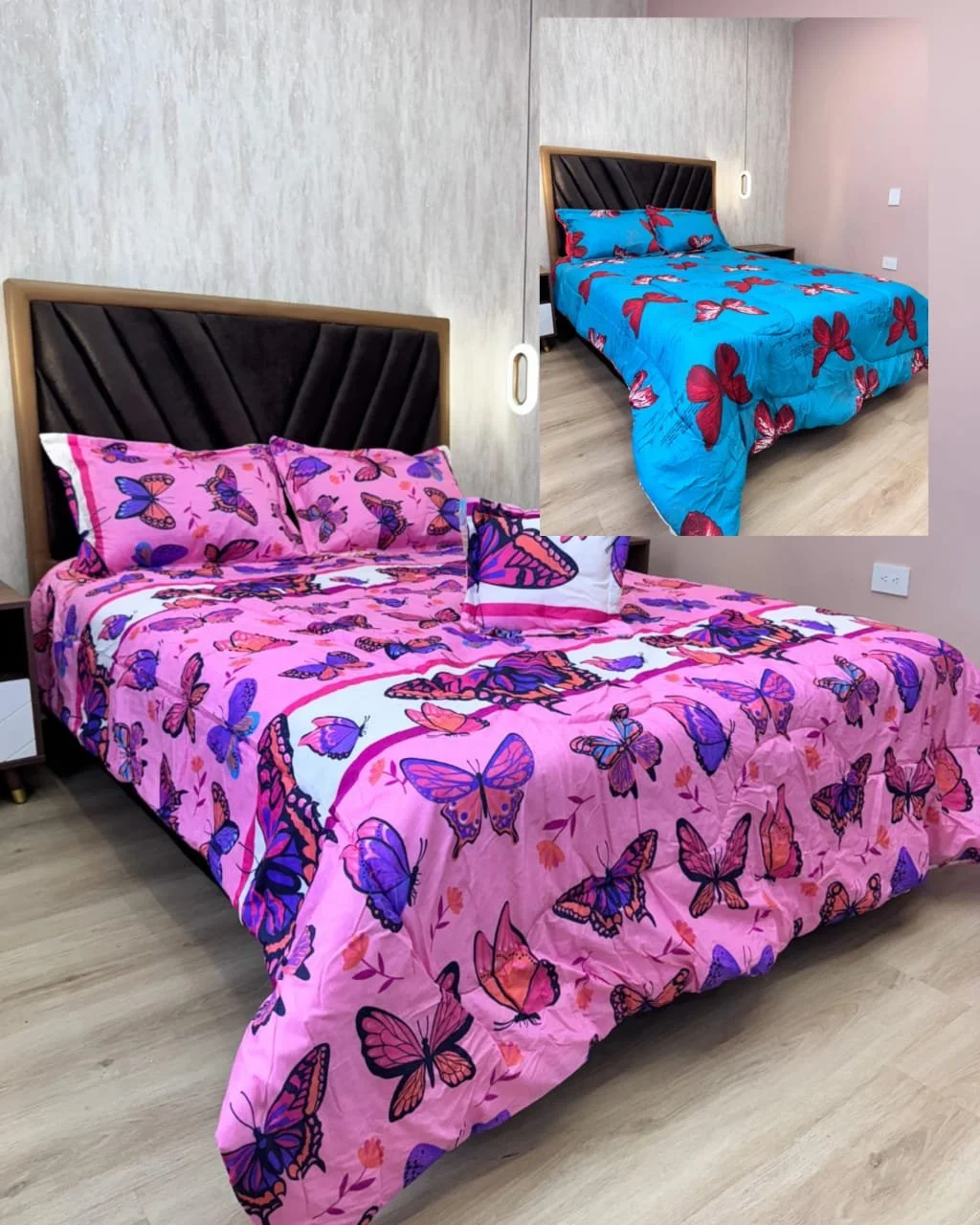 Edredón Sencillo Estampado – Mariposas Doble Faz Vibrante