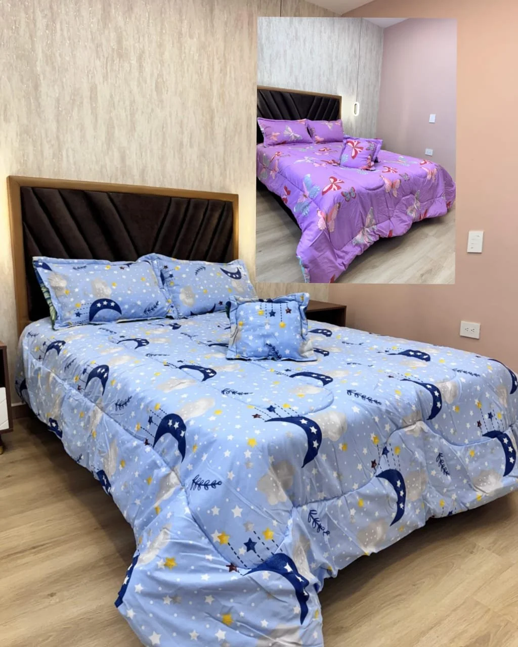 Edredón Sencillo Estampado – Sueños Celestes