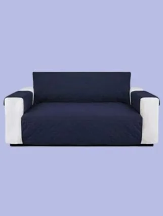 Protector de Sofá 3 Puestos – Azul Reversible
