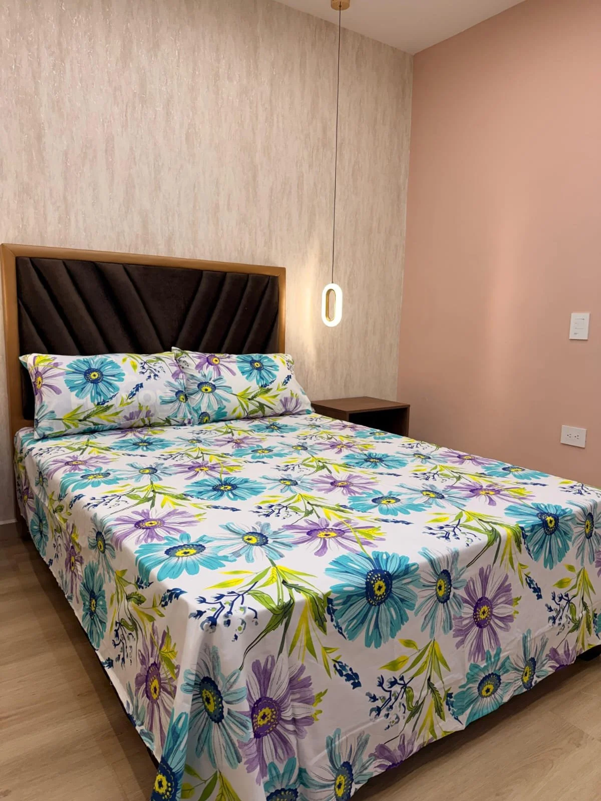 Juego de Sábanas Estampadas – Floral Vintage Turquesa (1.20)