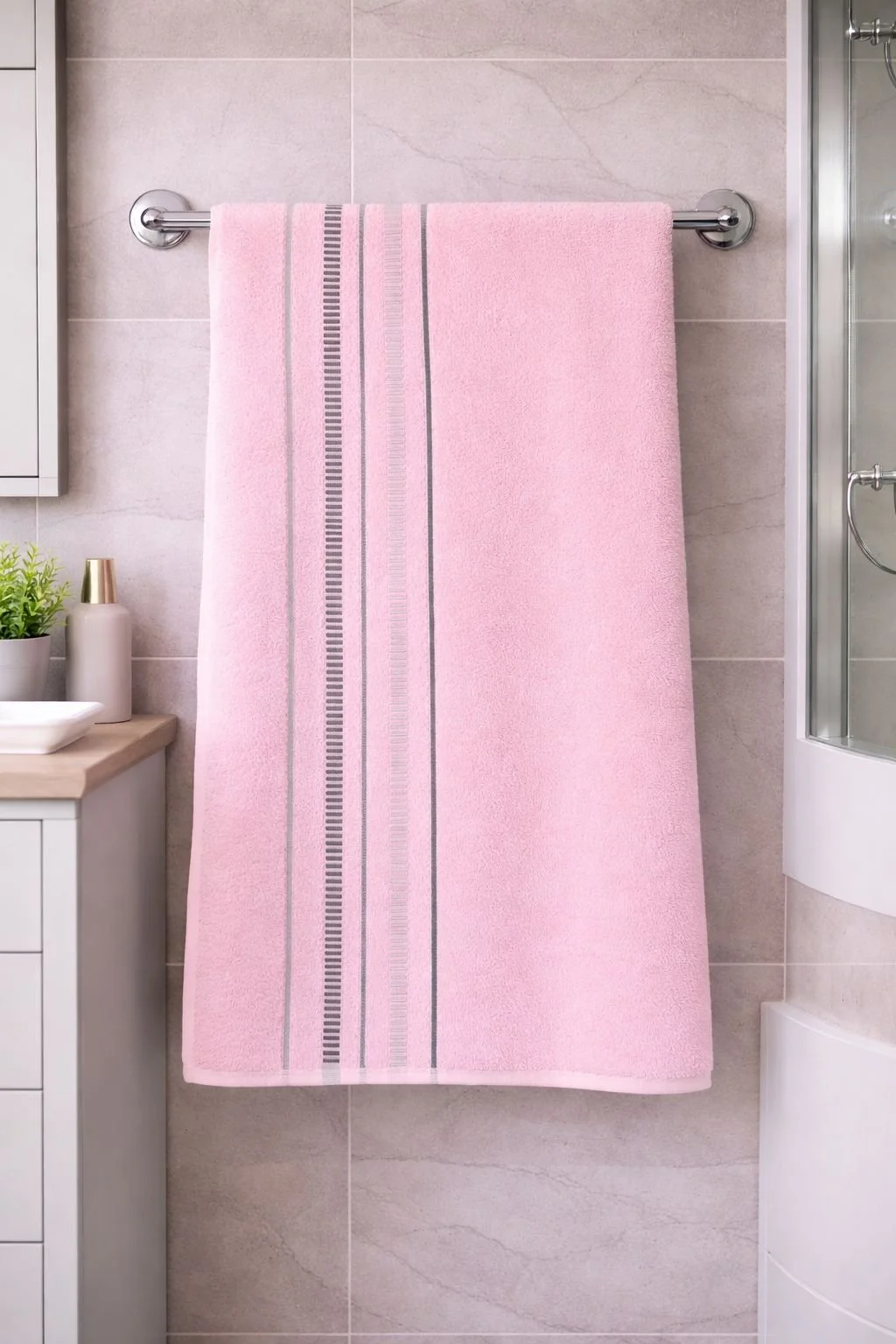 Toalla Tipo Canon 100% Algodón – Rosado