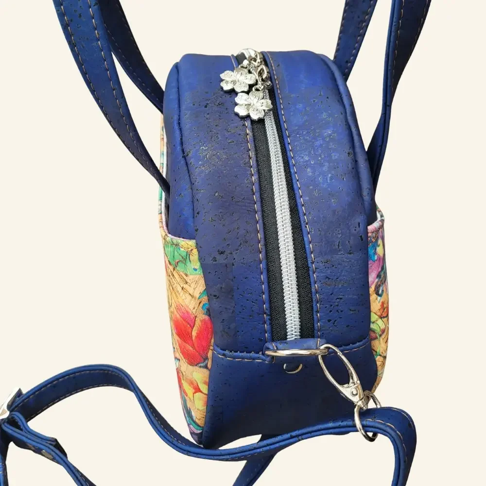 Ronde kurk tas blauw bovenkant.webp