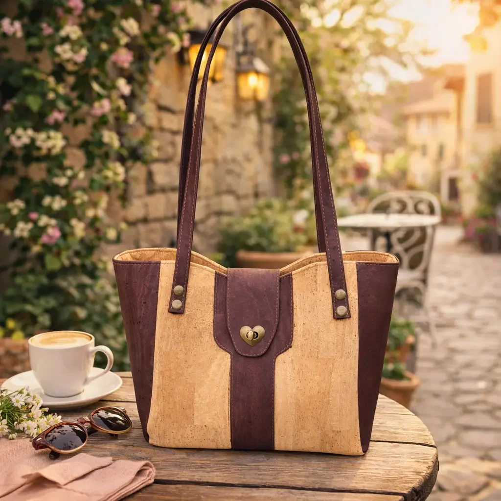 schoudertas naturel met bruin kurk goed.webp