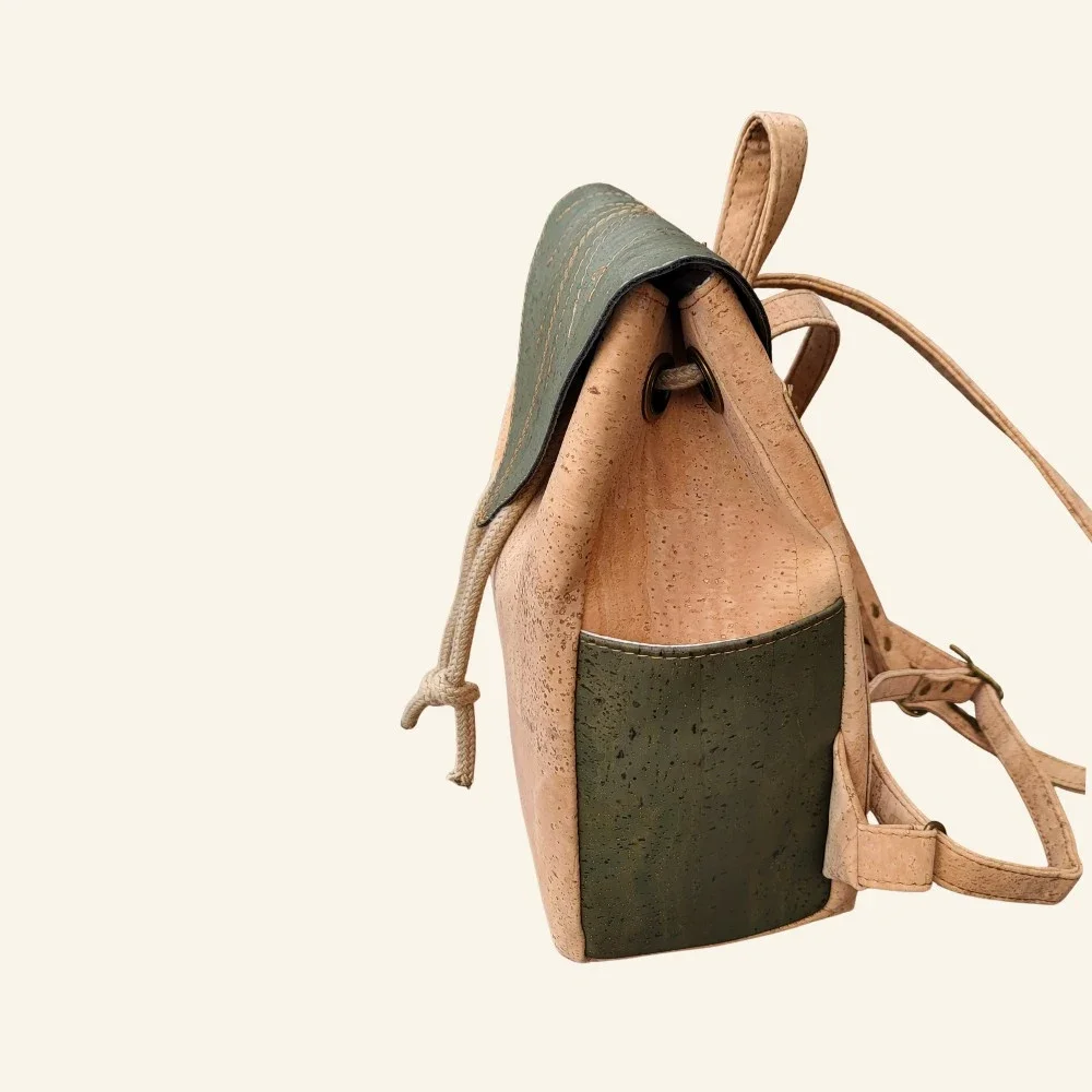 Kurk rugtas naturel met groen zijkant.webp