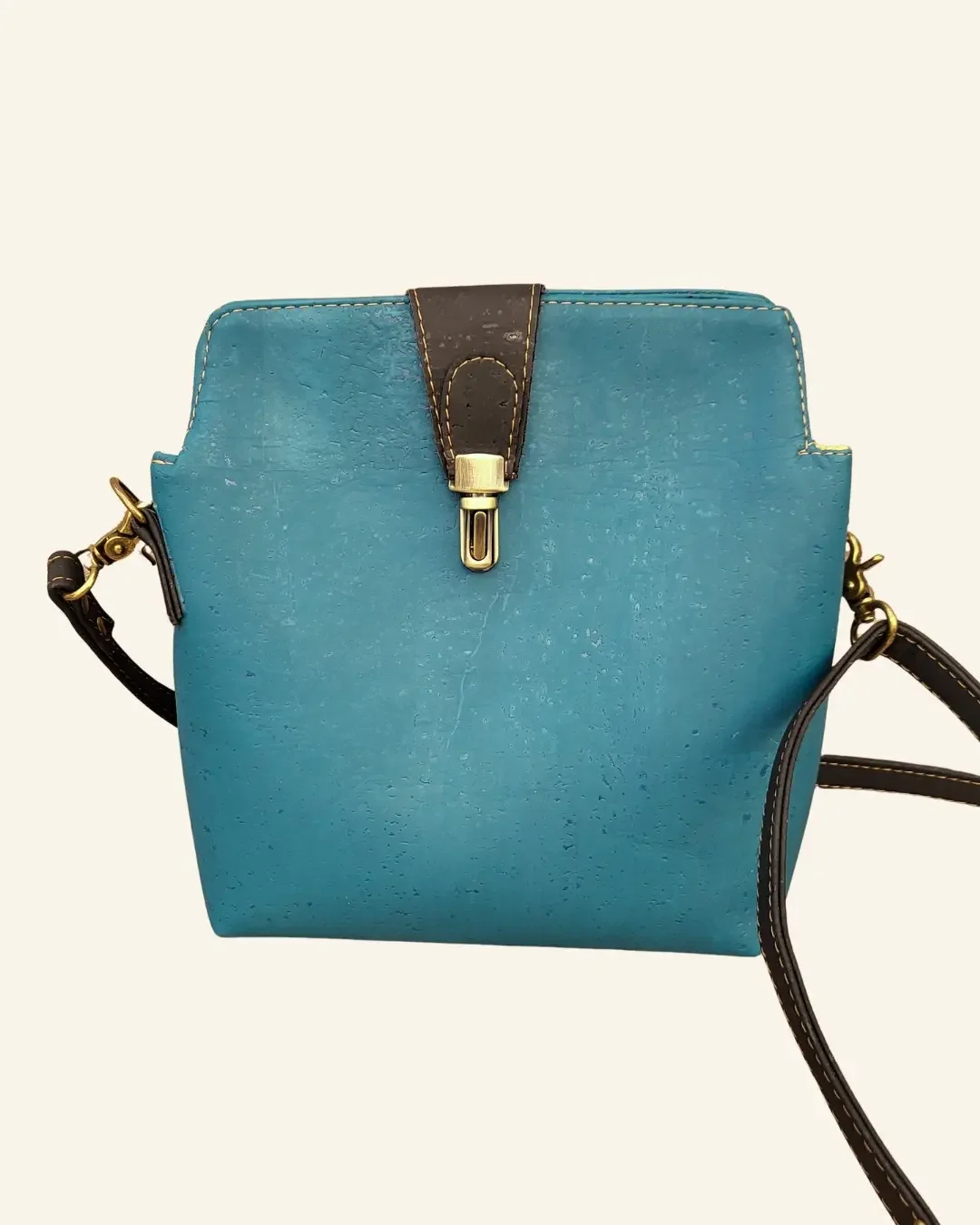 Crossbody tas turquoise  voorkant.webp