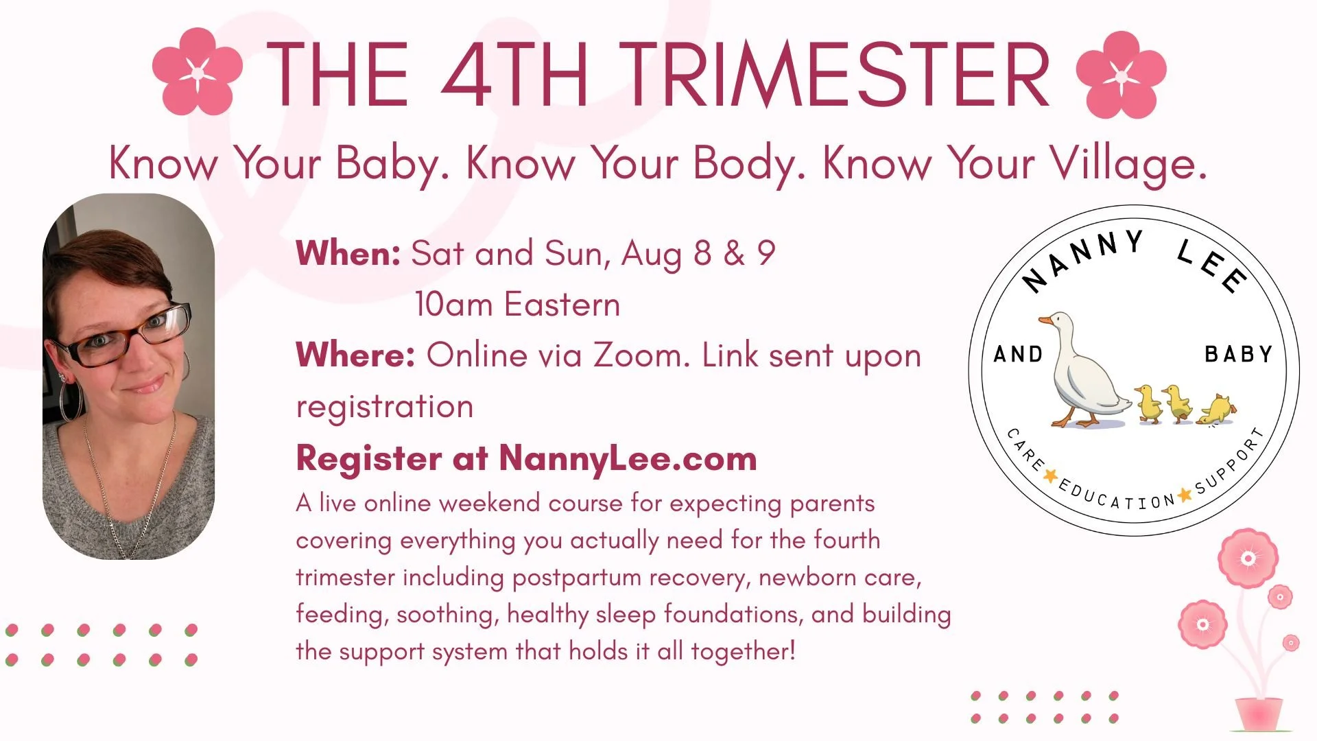 The Fourth Trimester — New Parent Course | a Nanny Lee and Baby Online Workshop