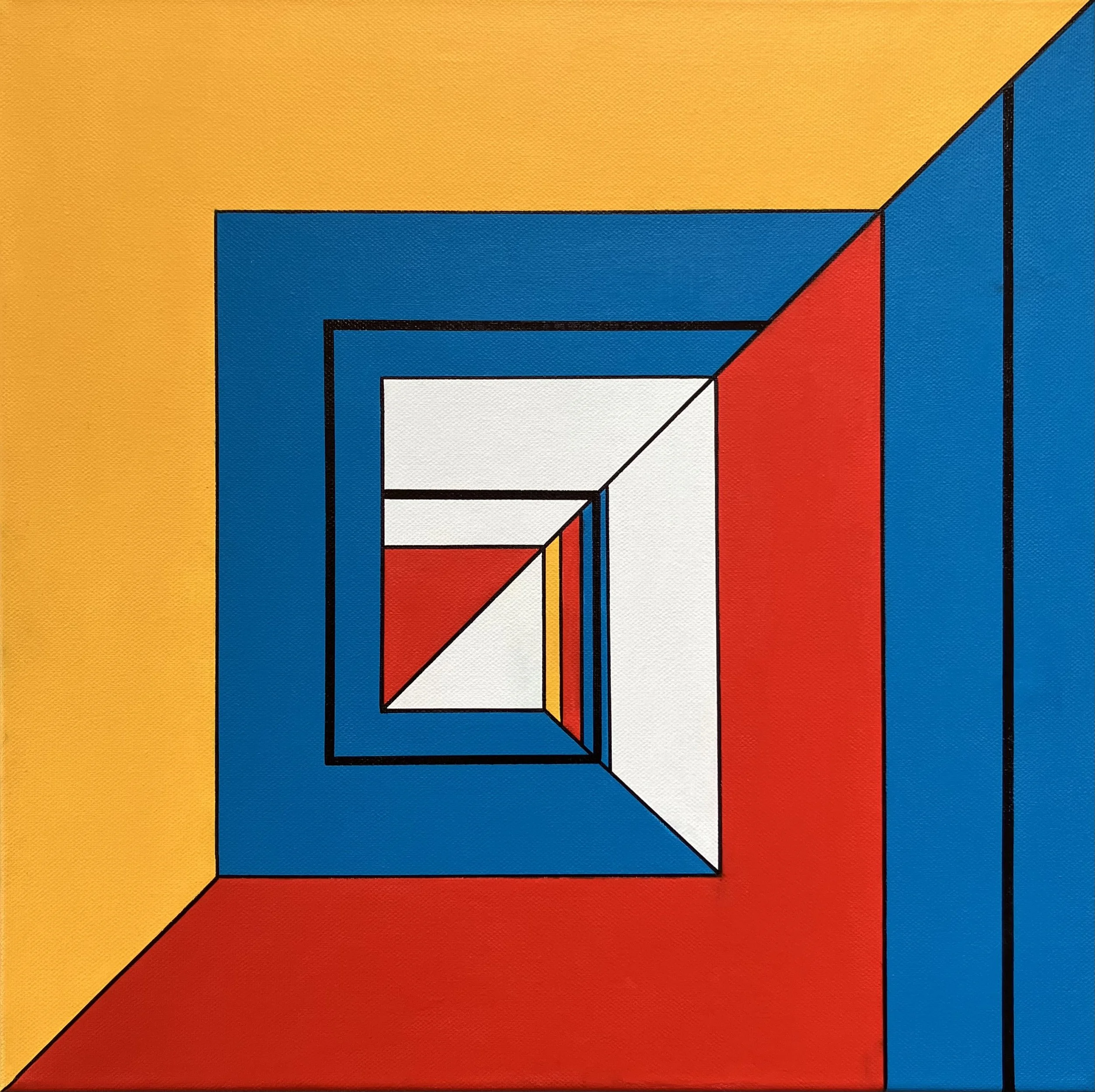 Bridges - acrylic on canvas, 40x40 cm