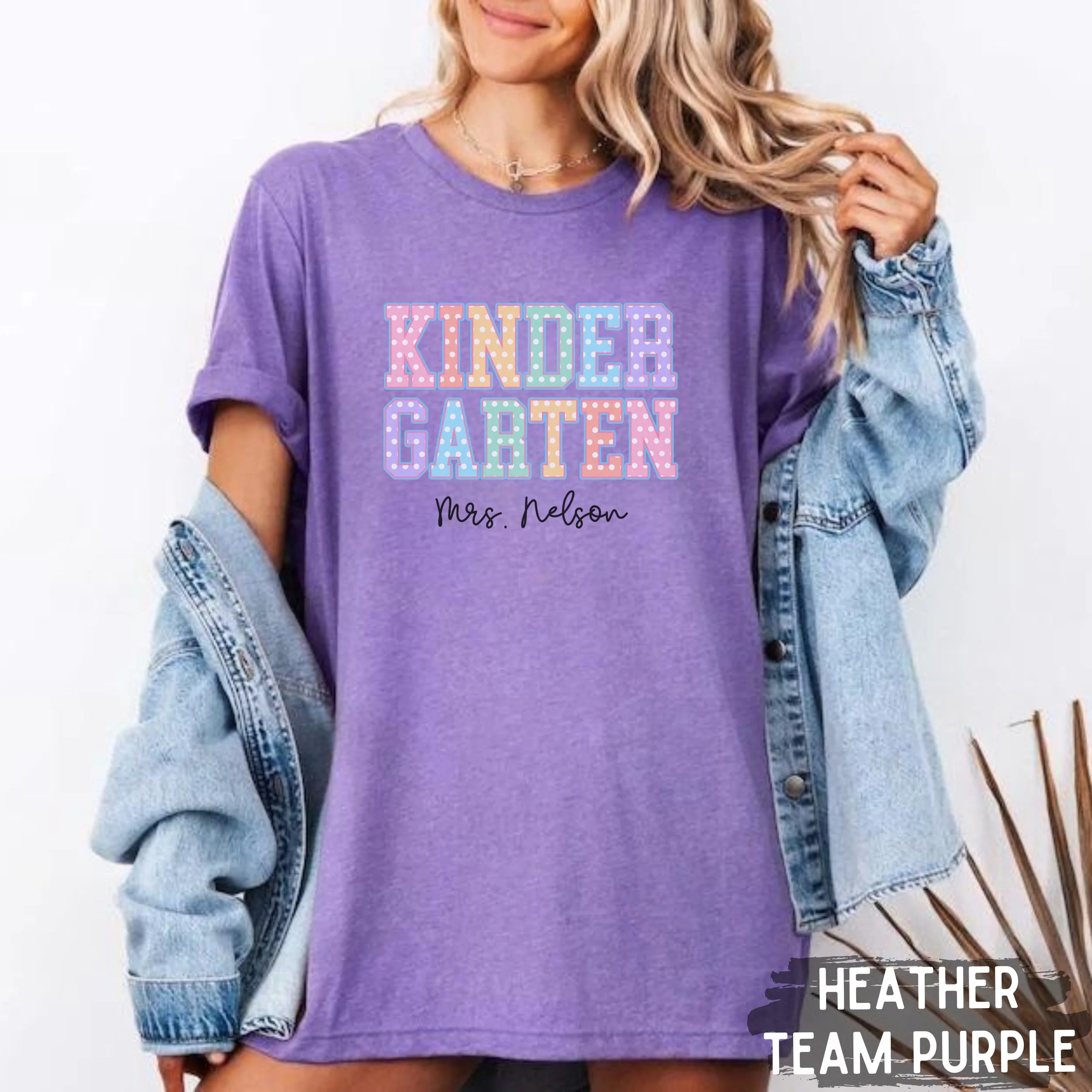 Custom Kindergarten Teacher Name Shirt