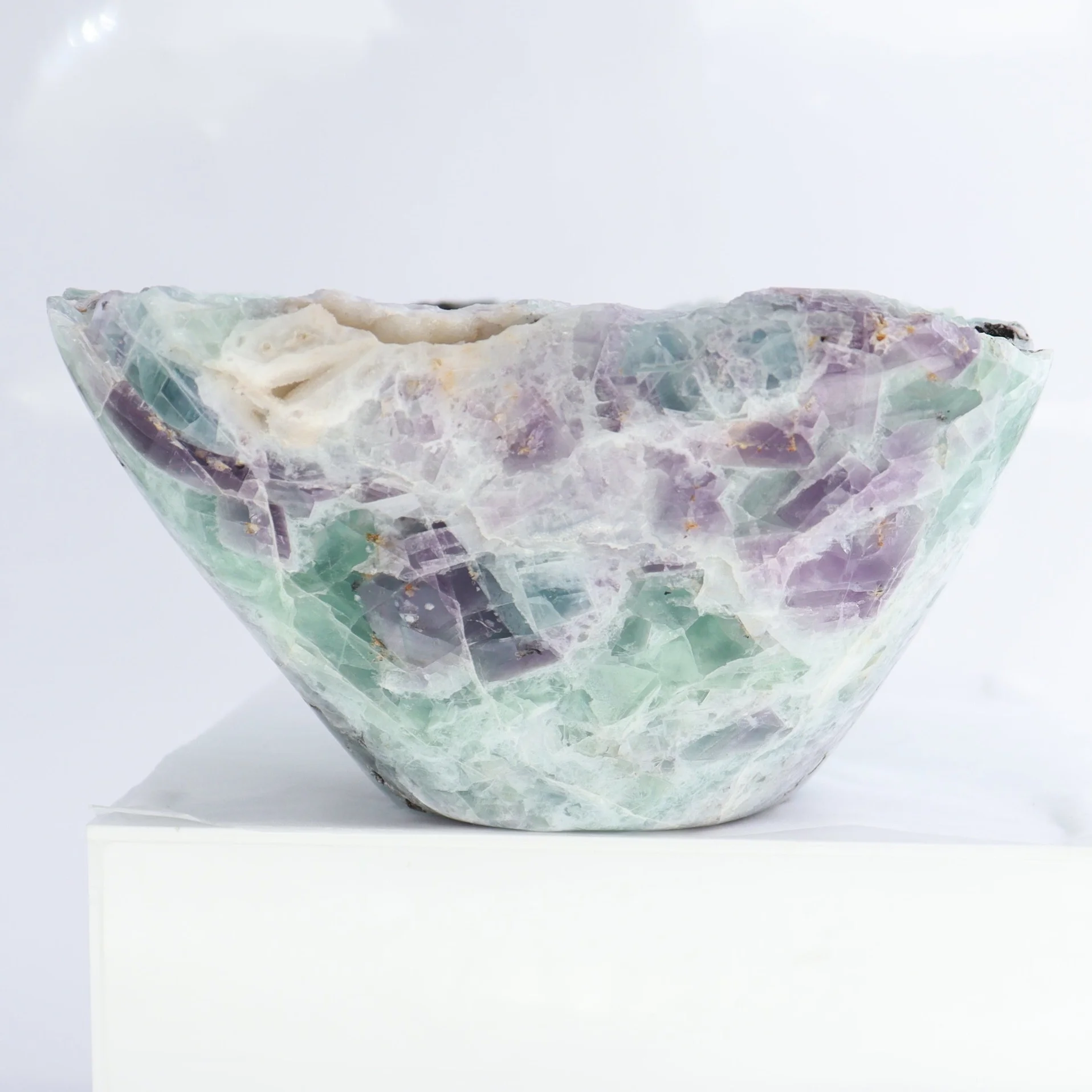 Handcrafted Fluorite Decorative Bowl