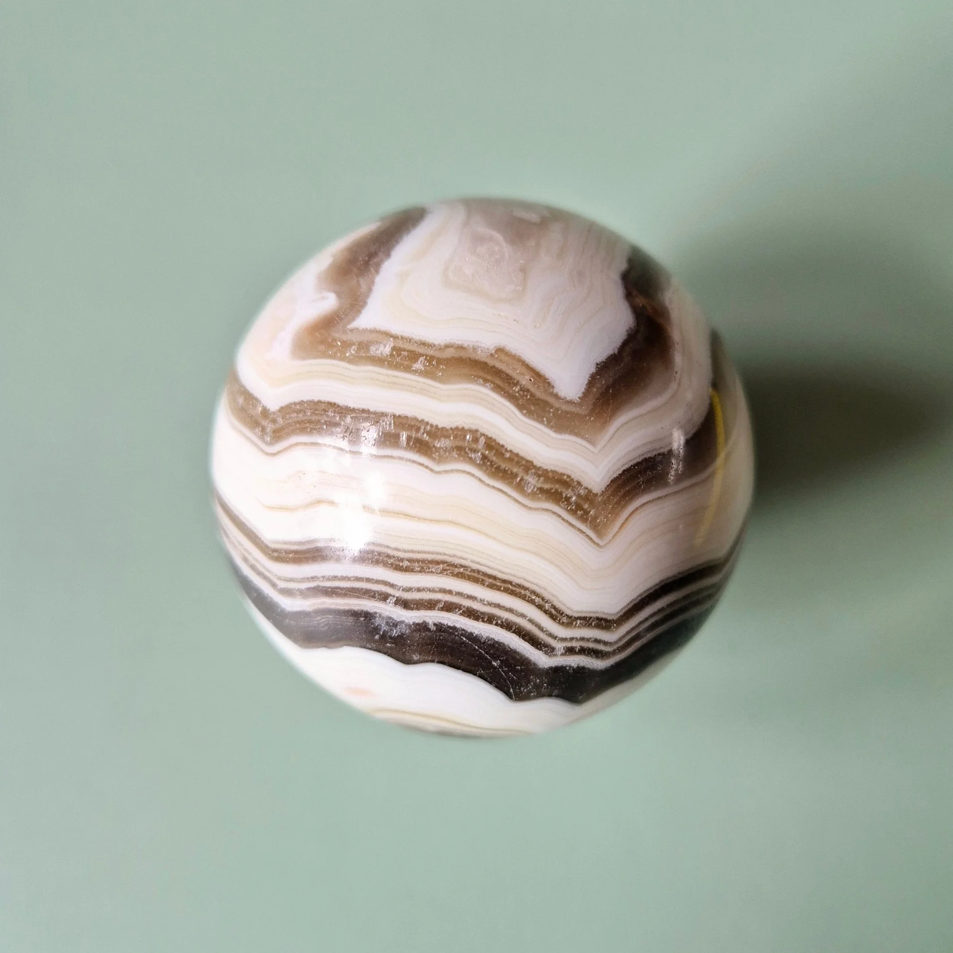 Crystal Gemstone Ball Coffee Agate sphere 60mm