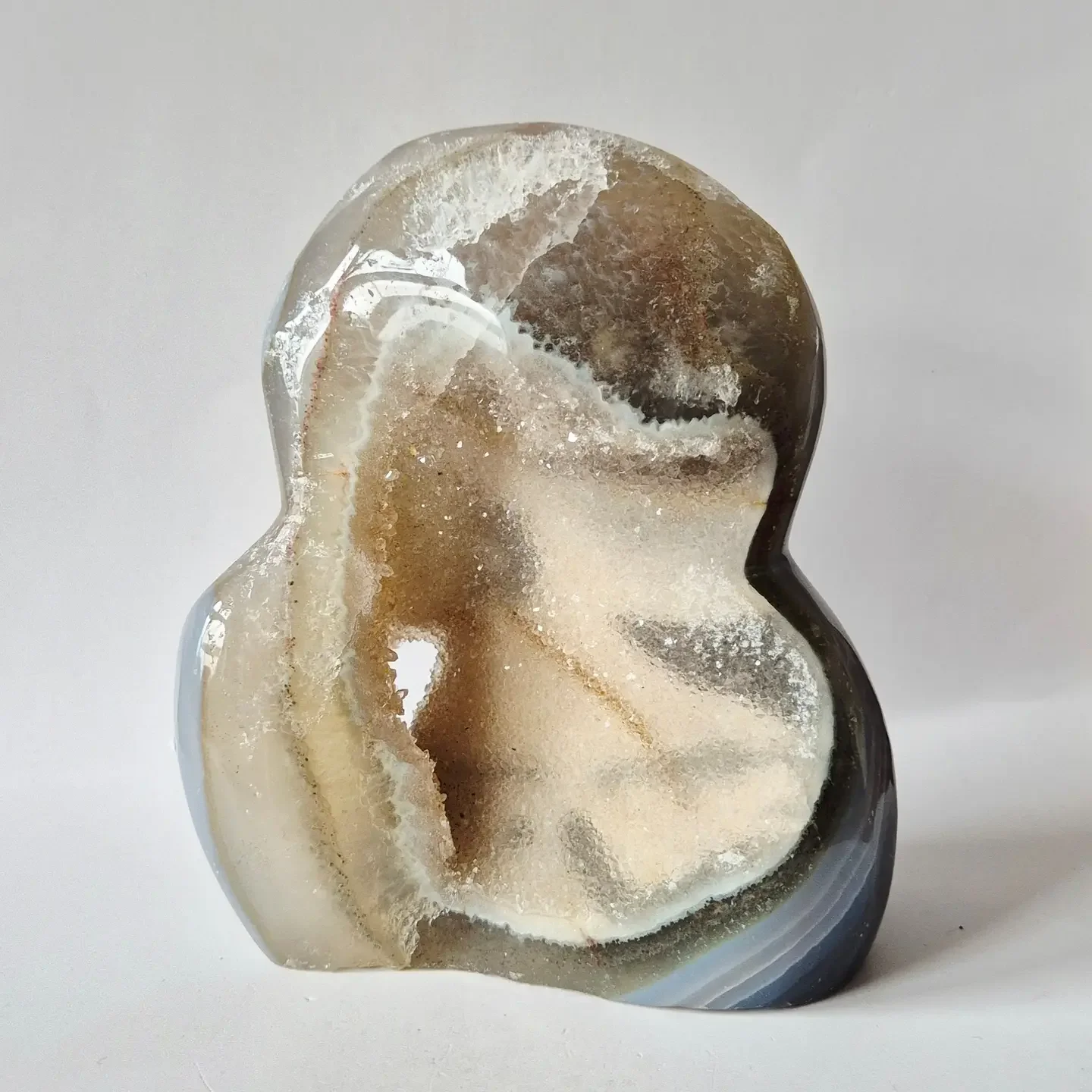 Druzy Agate from Uruguay – 702 grams | Natural Geode Gemstone