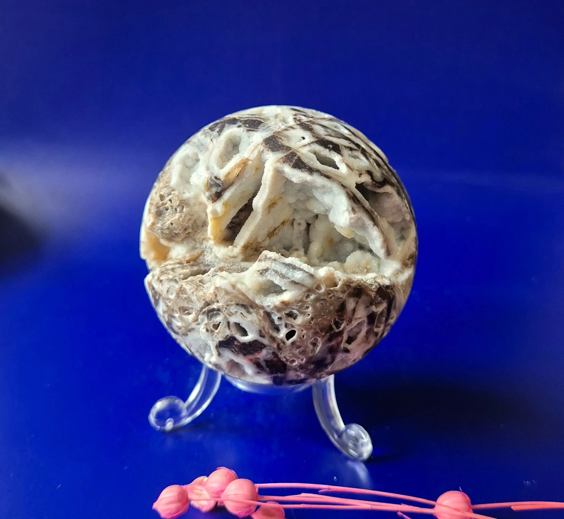 Druzy Sphalerite Crystal Sphere: 65 mm