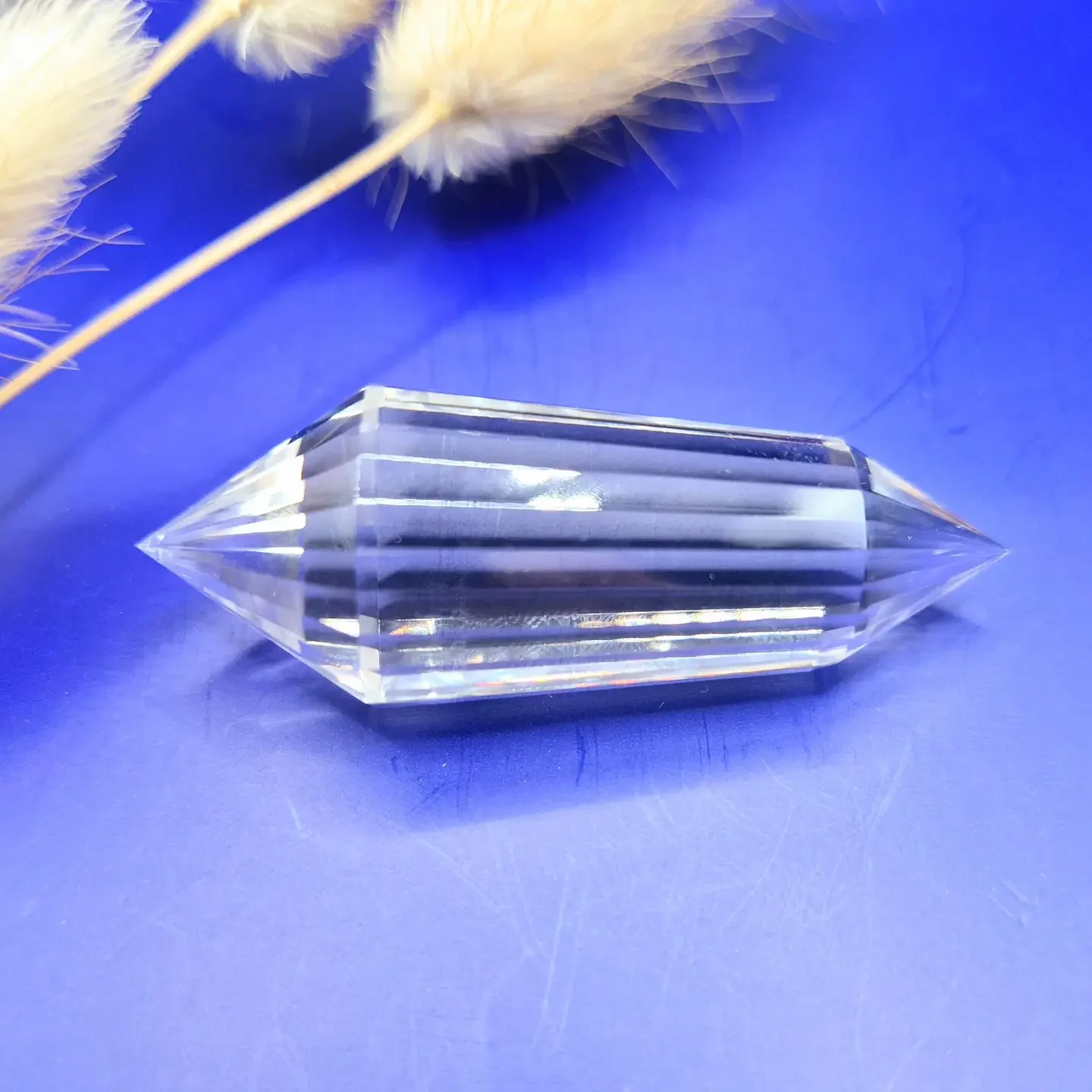 Premium Gemstone AA+ Quality Clear Quartz Vogel Crystal (24 Facets) - 5cm