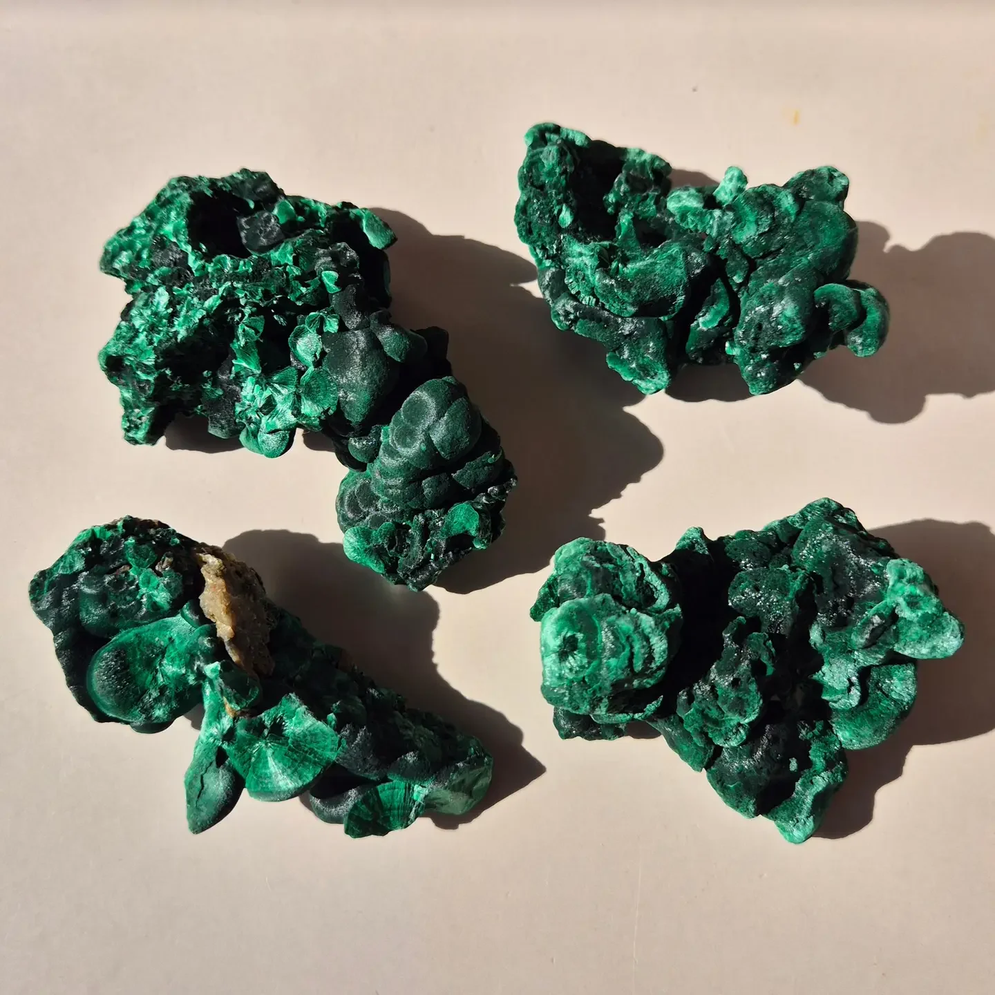 Velvet Malachite Cat Eye Raw Cluster 50-100 grams