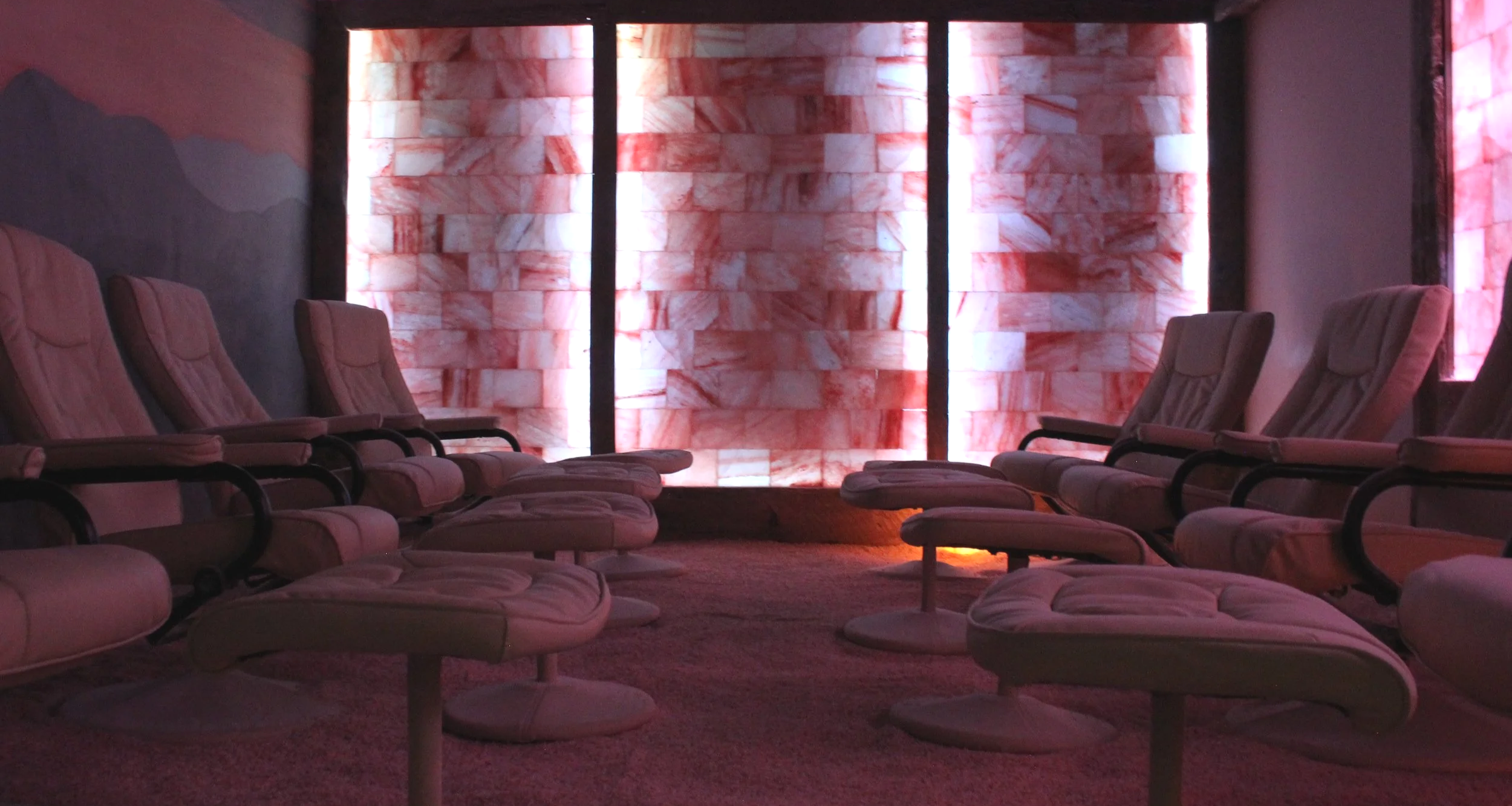 Salt therapy room at Sprinkle's Salt of the Earth in West Jefferson NC