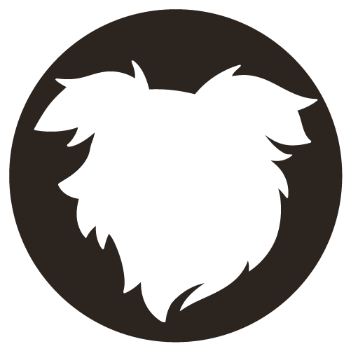 Simplified Tame Dog logo mark featuring Leia's silhouette in a circle.
