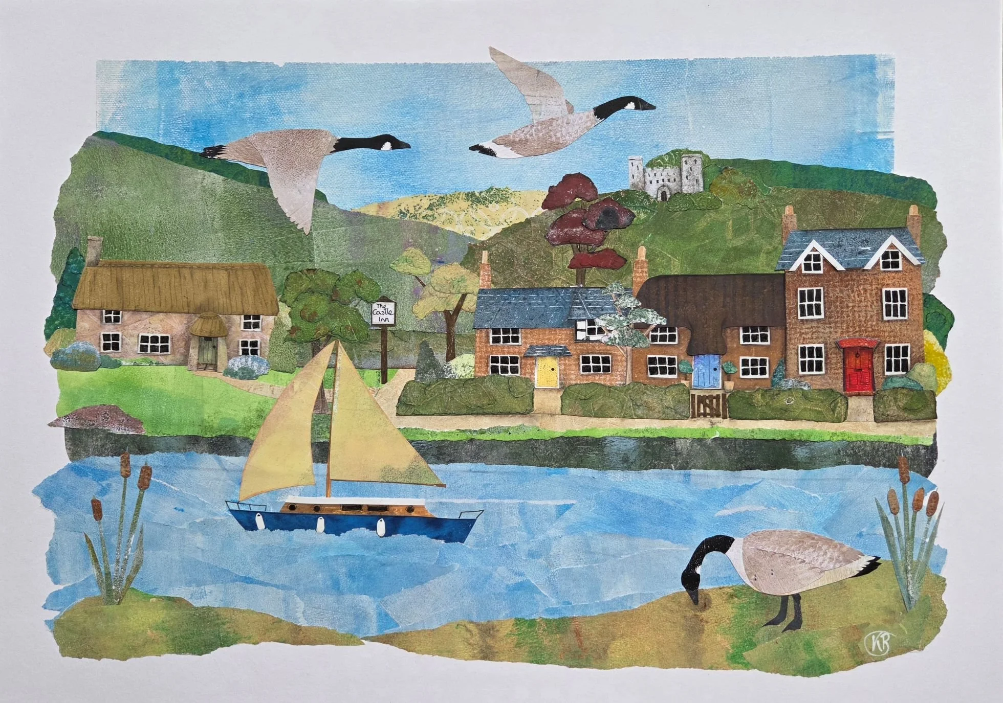 'The Village Geese' Print