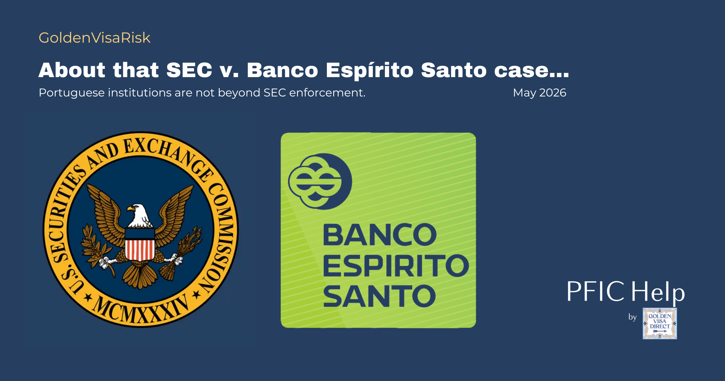About that SEC v. Banco Espírito Santo case...