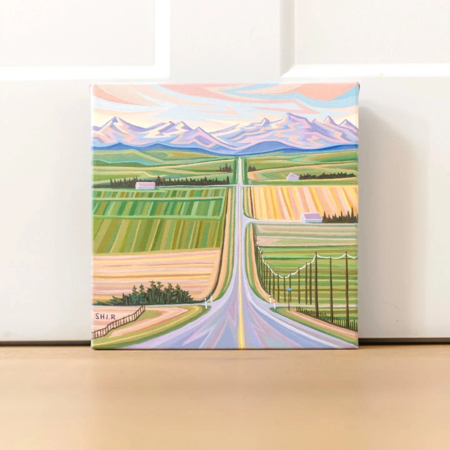 Farmlands, mountain views, and big Alberta skies.

A fun new 10x10 heading to the Calgary Stampede Miniature Masterpieces show this July. Sometimes the classic foothills landscapes are the ones I enjoy painting most.