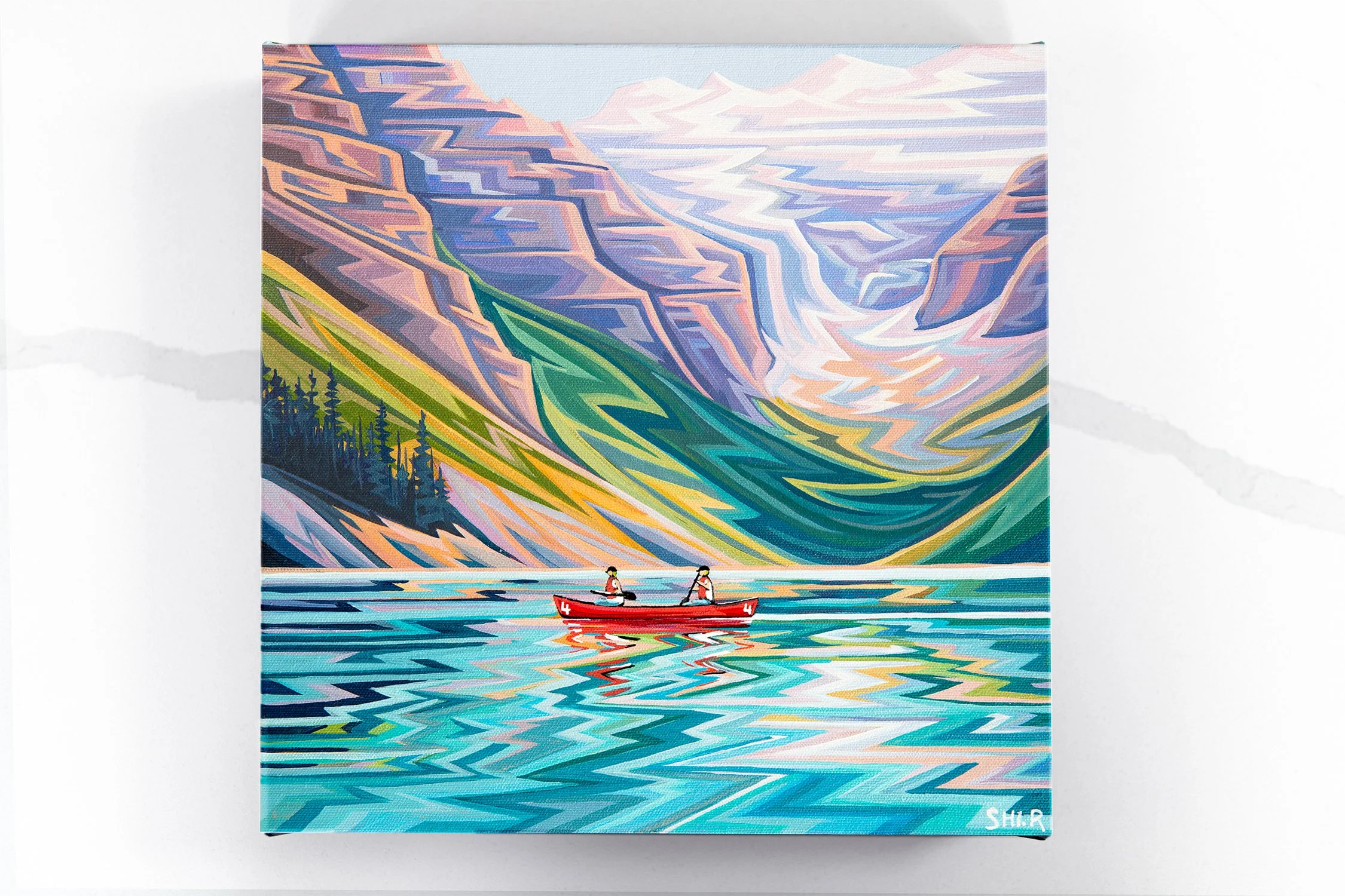 Canoeing Lake Louise   | 12 x 12