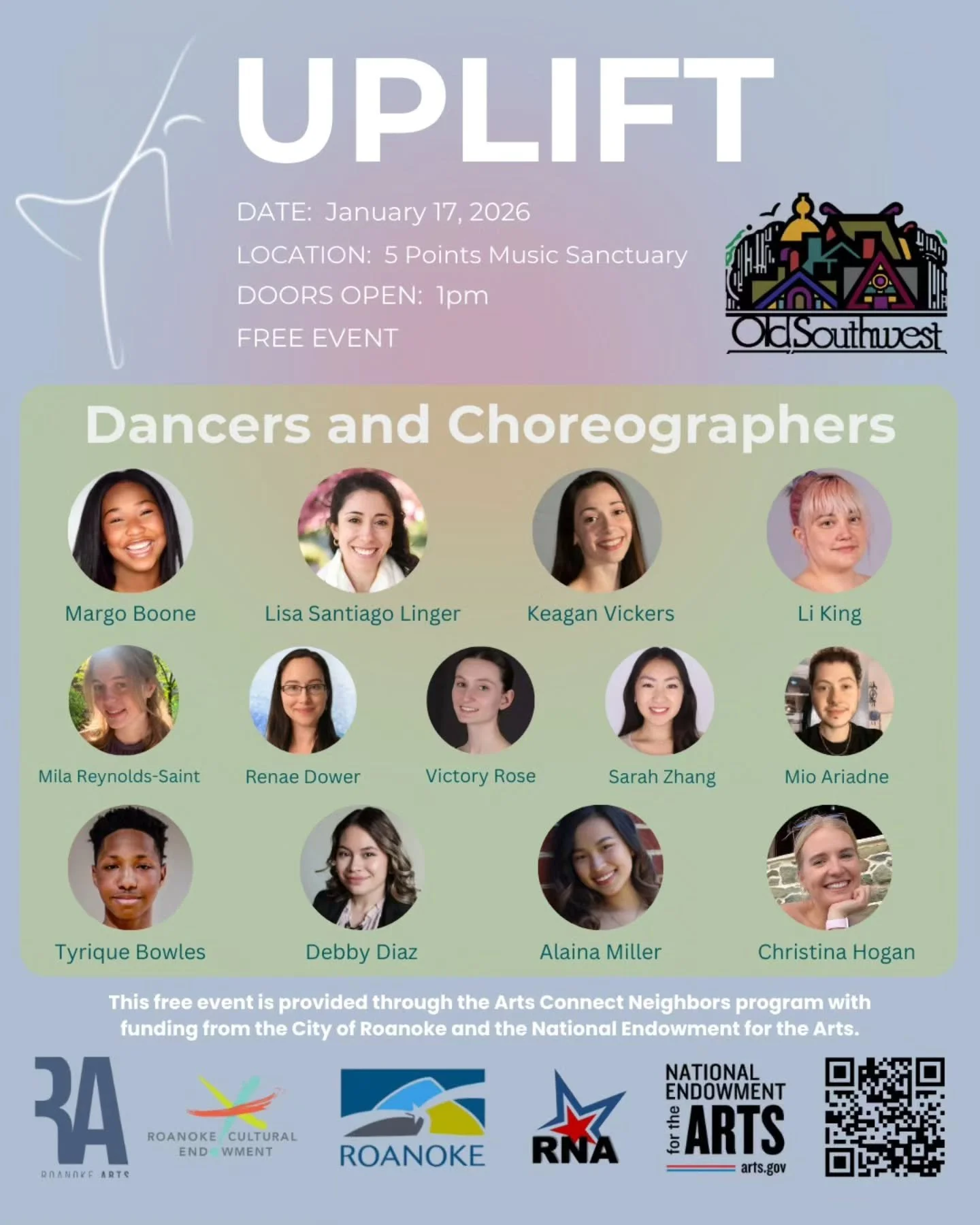 🥁You've seen the flyers, learned about our incredible collaborating performers, &amp; read the details of our winter drive, but we'd be remiss to not also introduce ourselves ahead of this weekend's UPLIFT event!!

🎉 Hi! 🎉

We're the choreographer