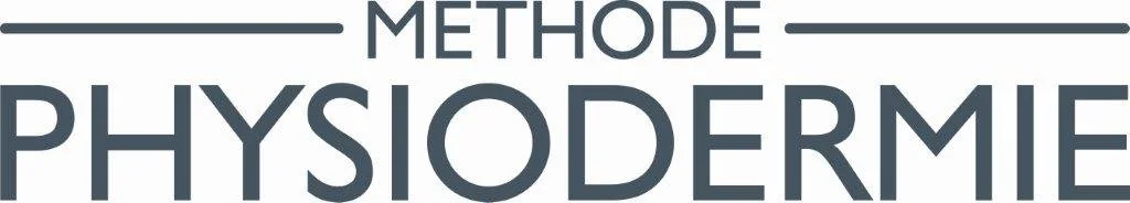 Text that reads 'METHODE PHYSIODERMIE' with 'PHYSIODERMIE' in larger font, all in dark blue on a white background.