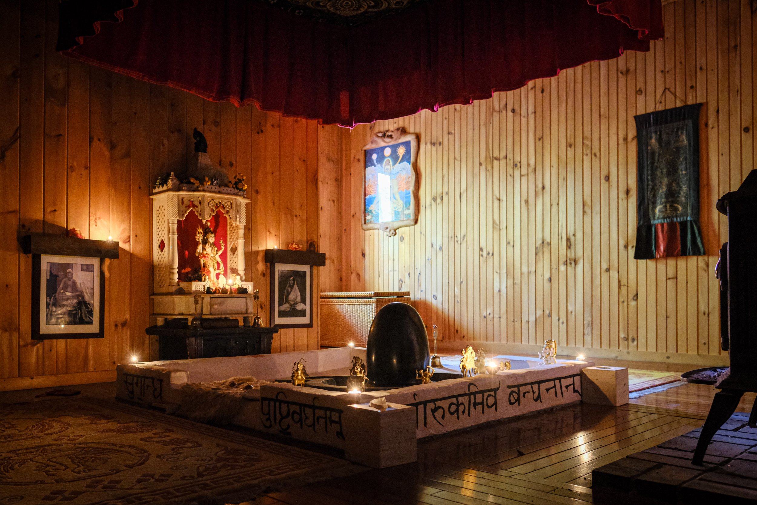 The inner sanctum of the Lingam temple