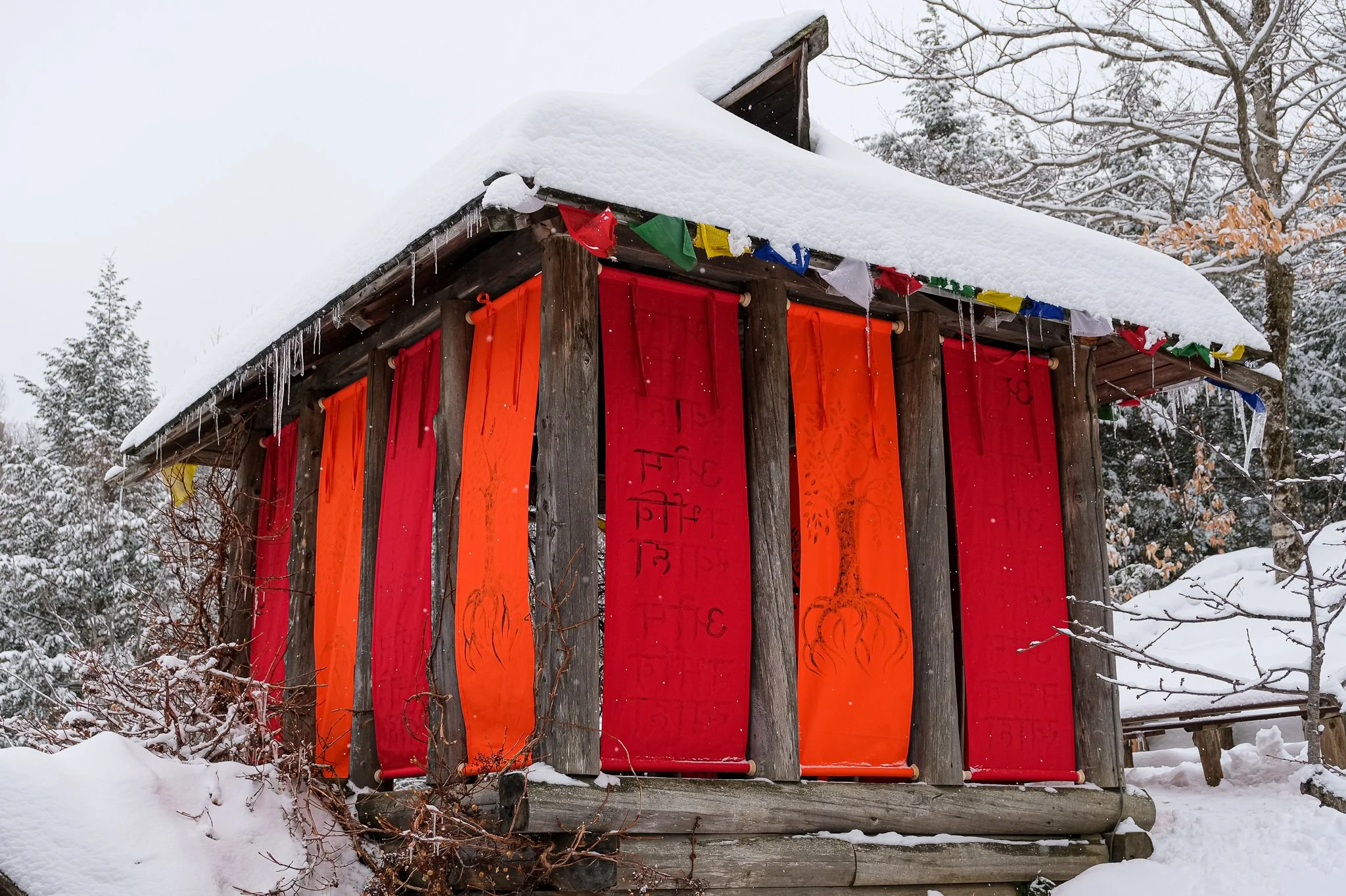 Balaji shrine in the snow