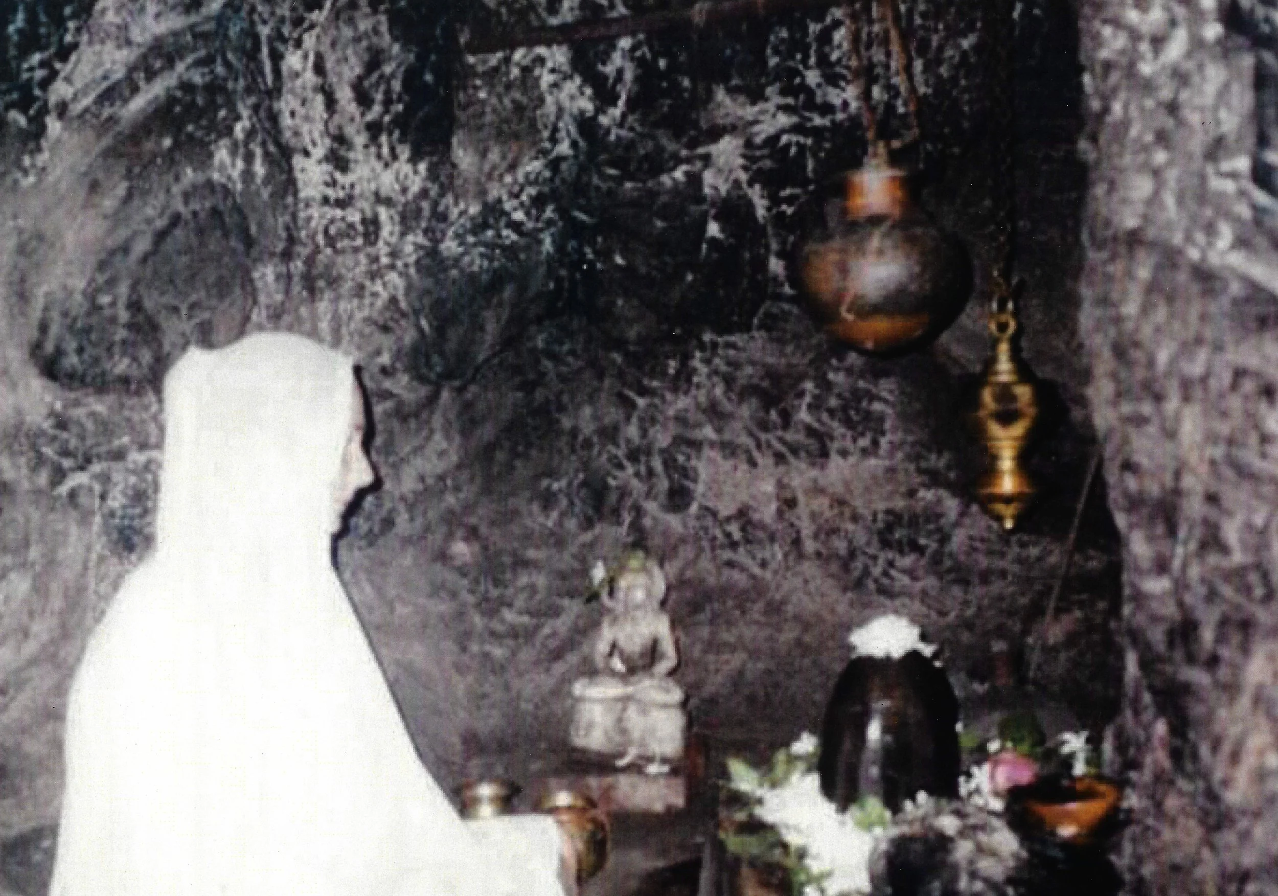 Mirabai meditating in a Gufa