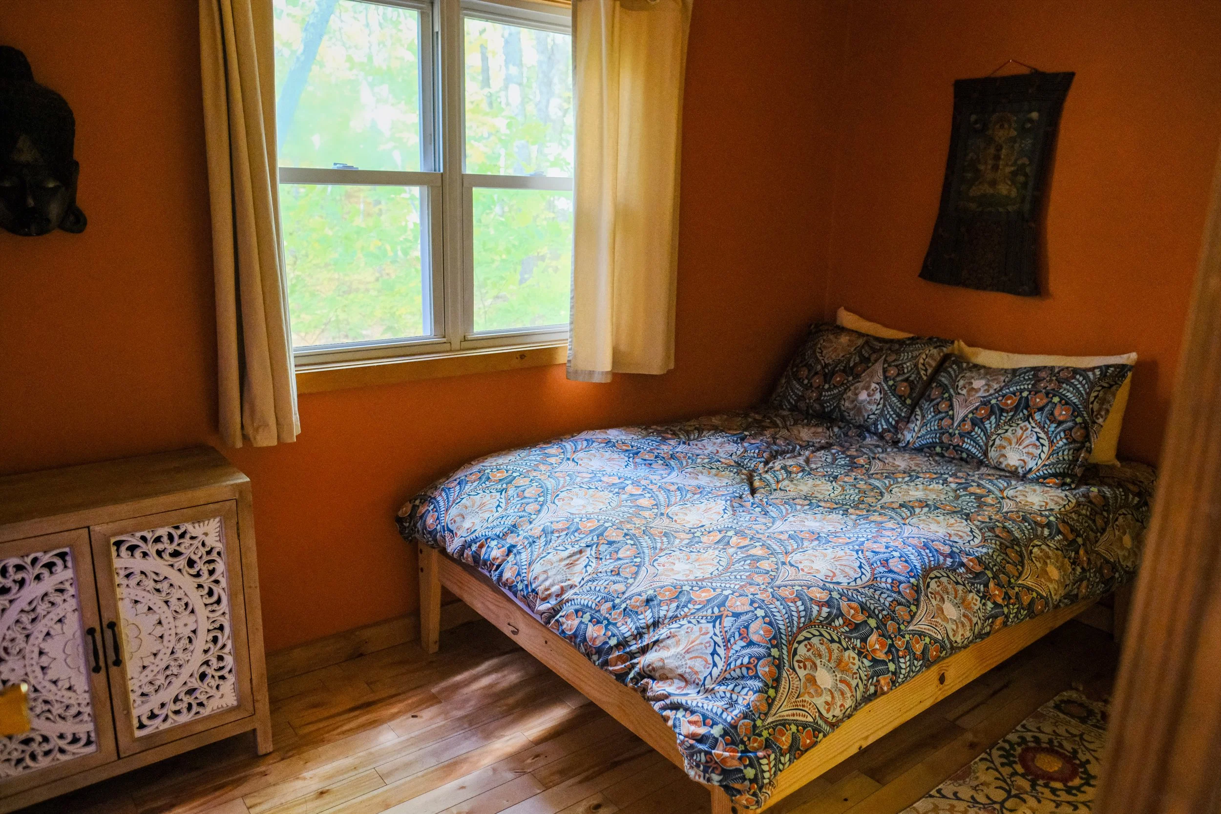 A guest bedroom at the Shodhana