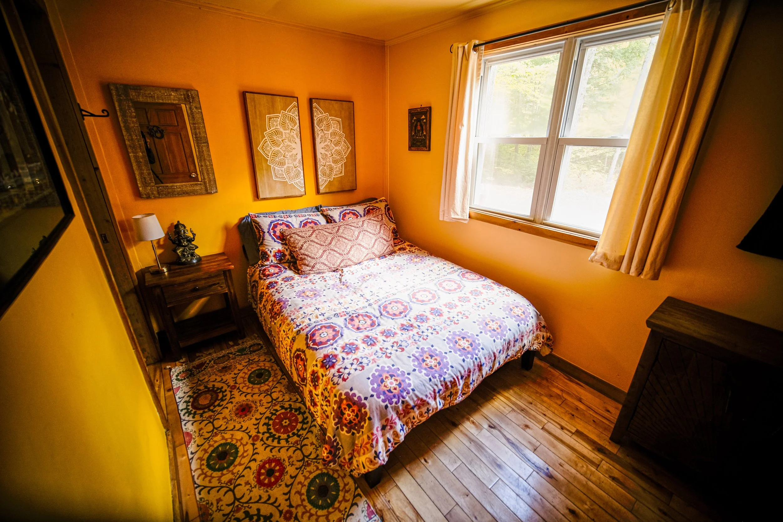 A guest bedroom at the Shodhana