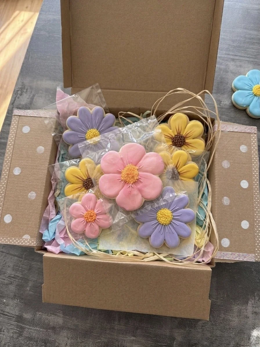 Blumen-Kekse als Geschenk